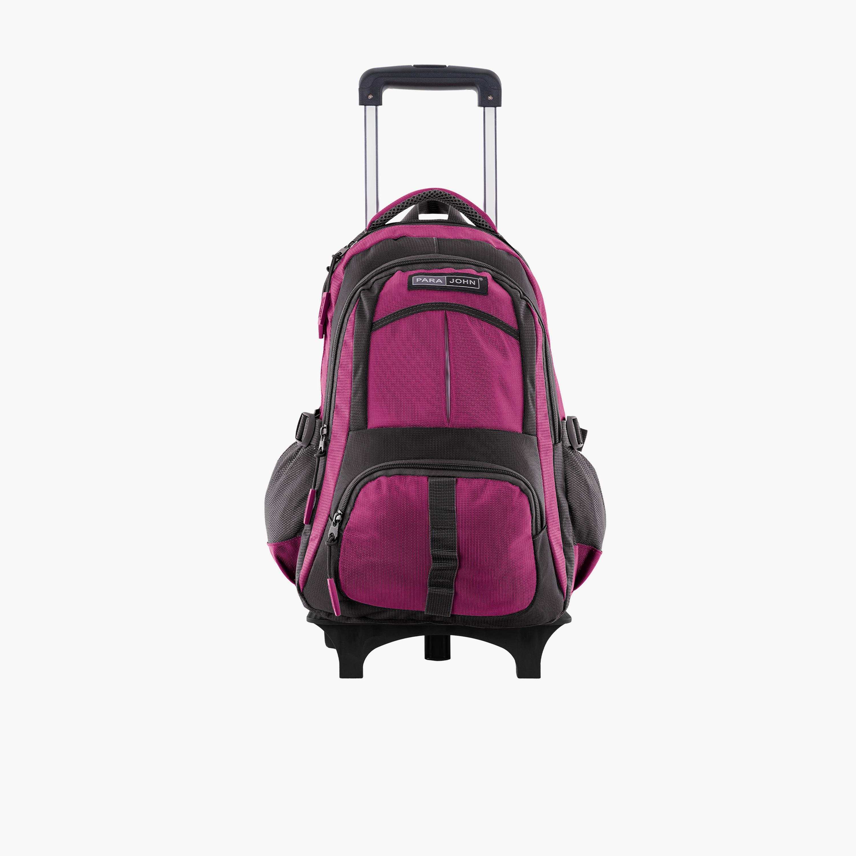 Para John | 16 Inches Trolley Bag, Nylon, Adjustable Straps | PJTRBP6720-school-bagsandbackpacks-trolleybags-image-9
