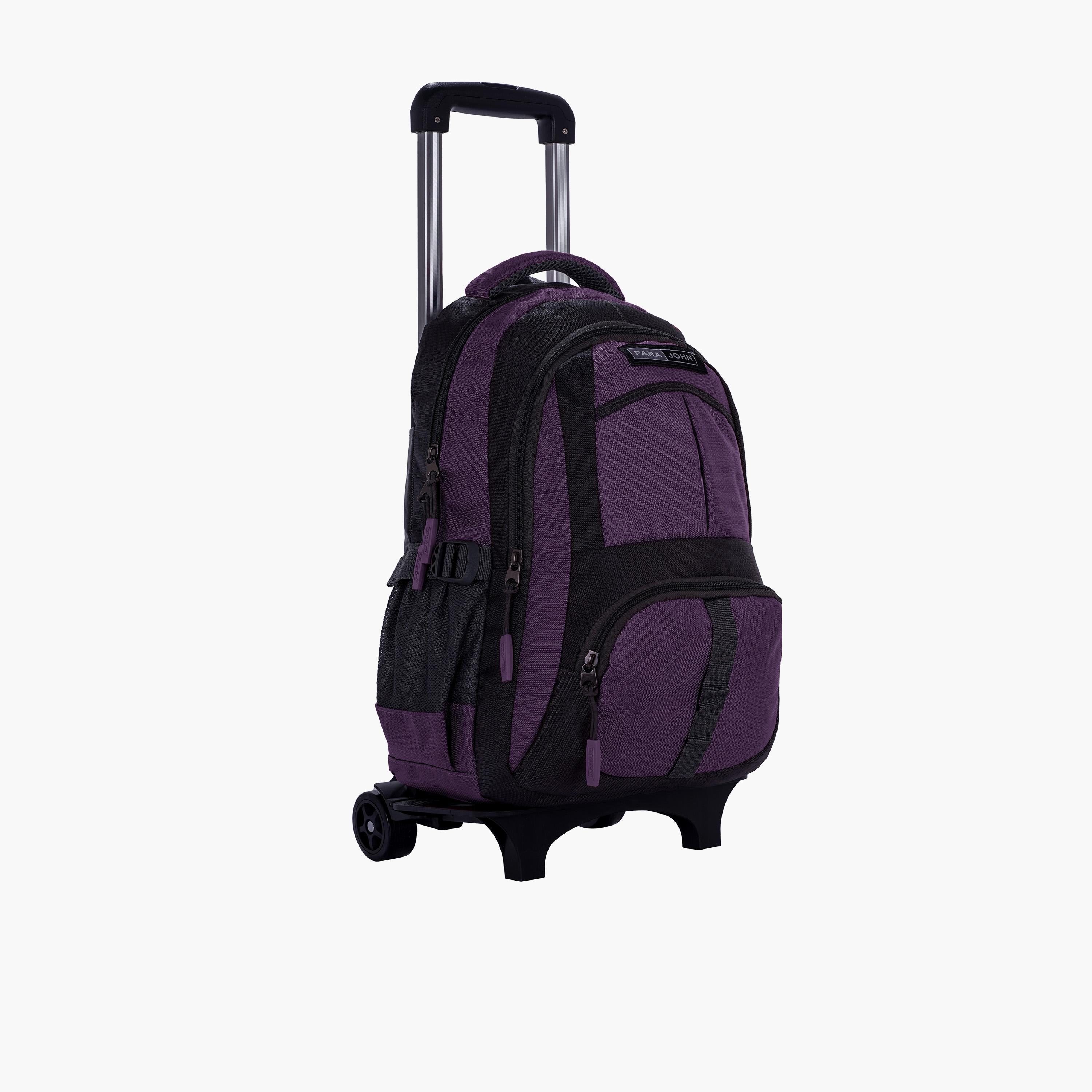 Para John | 16 Inches Trolley Bag, Nylon, Adjustable Straps | PJTRBP6720-school-bagsandbackpacks-trolleybags-image-12
