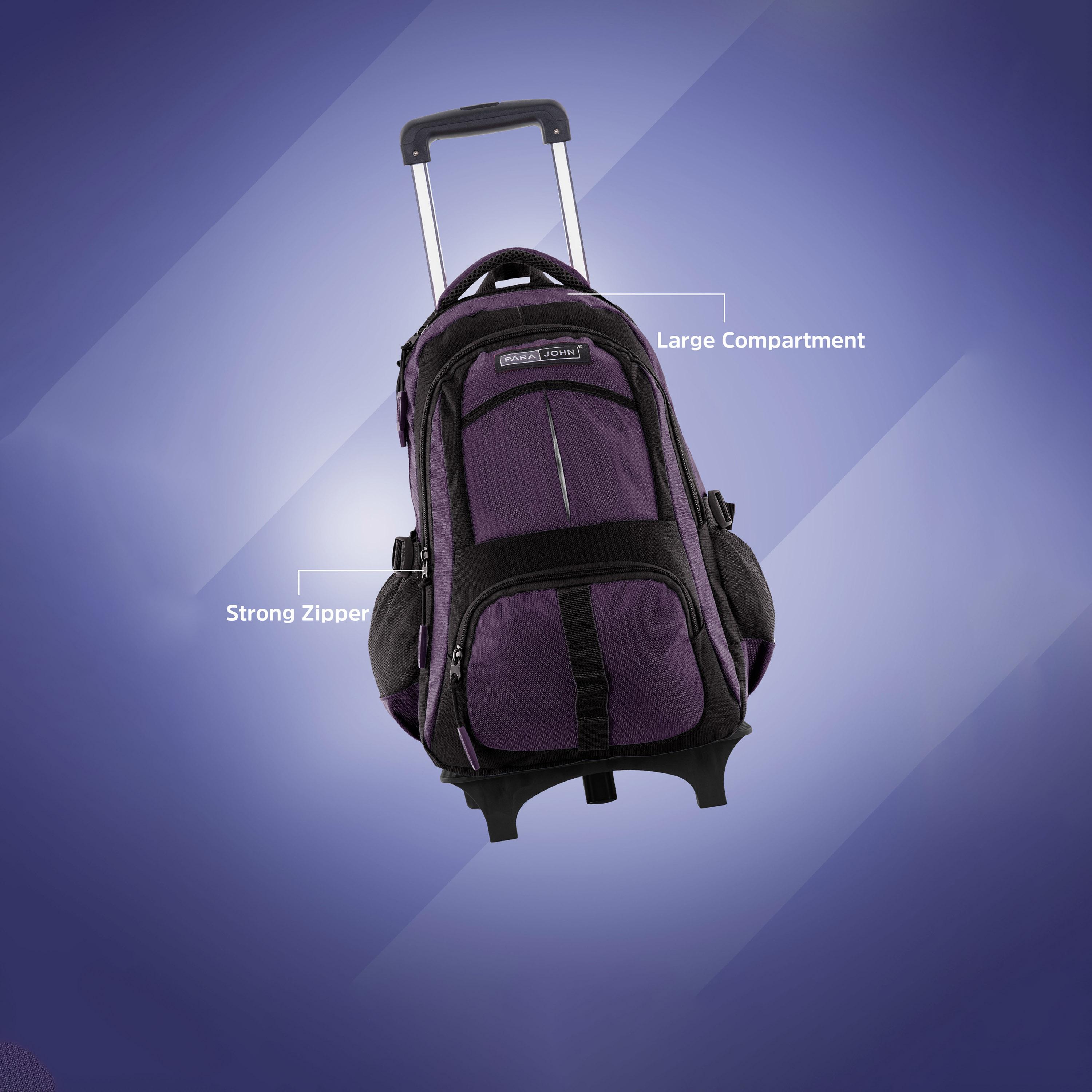 Para John | 16 Inches Trolley Bag, Nylon, Adjustable Straps | PJTRBP6720-school-bagsandbackpacks-trolleybags-image-14