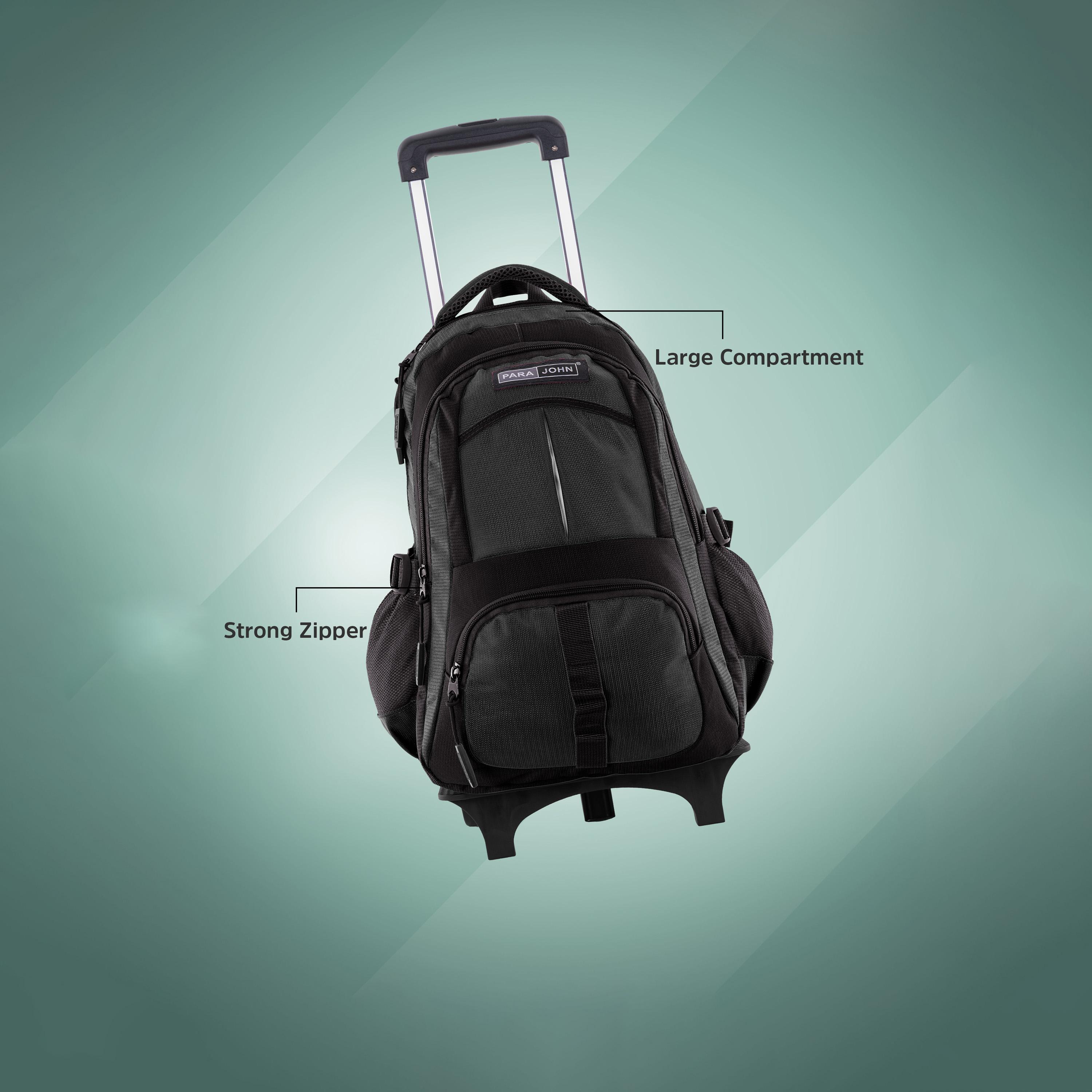 Para John | 18 Inches Trolley Bag, Nylon, Adjustable Straps | PJTRBP6720-school-bagsandbackpacks-trolleybags-image-9