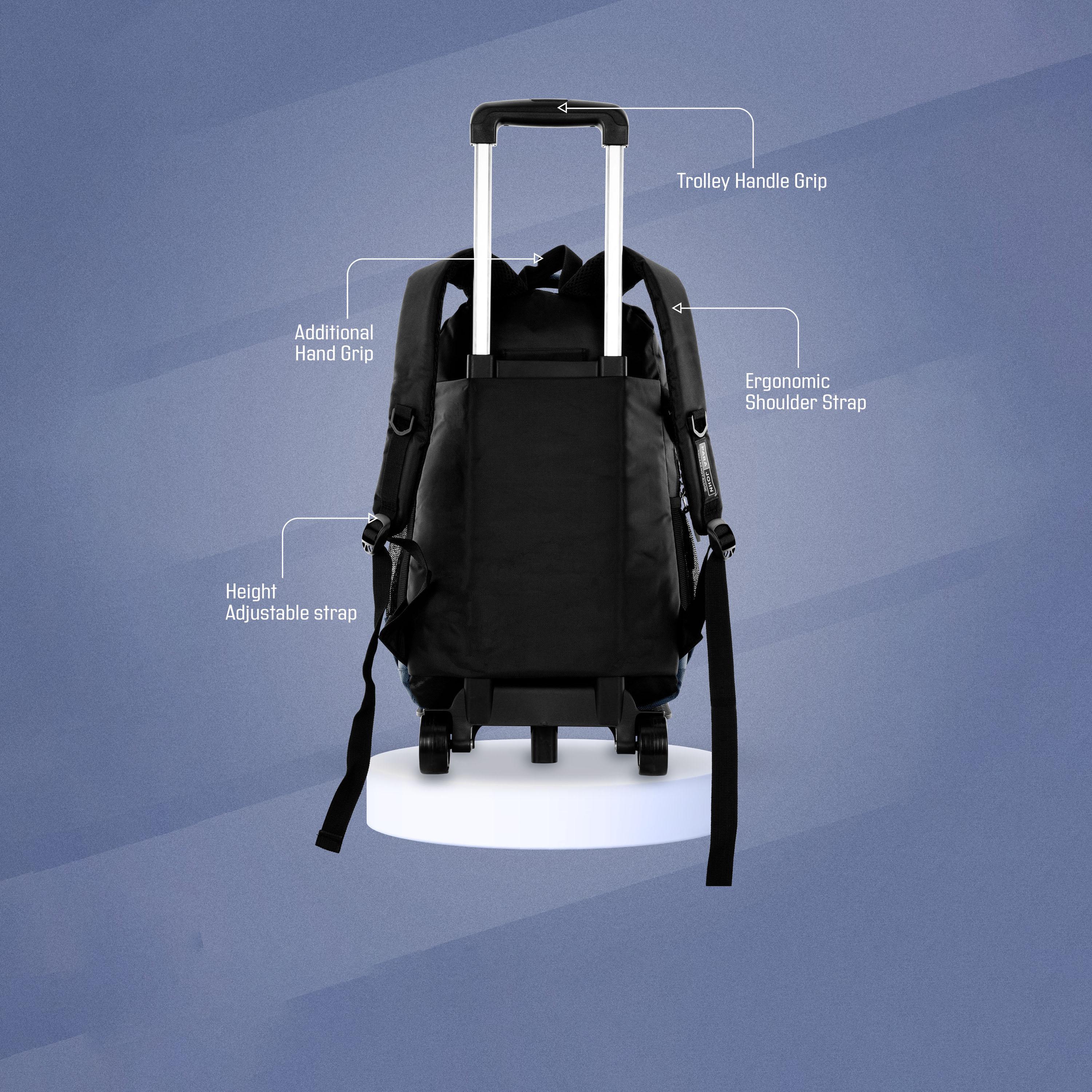 بارا جون - شنطة بعجلات 20 إنش مصنوعة من النايلون أحزمة قابلة للتعديل | PJTRBP6720A20-school-bagsandbackpacks-trolleybags-image-5
