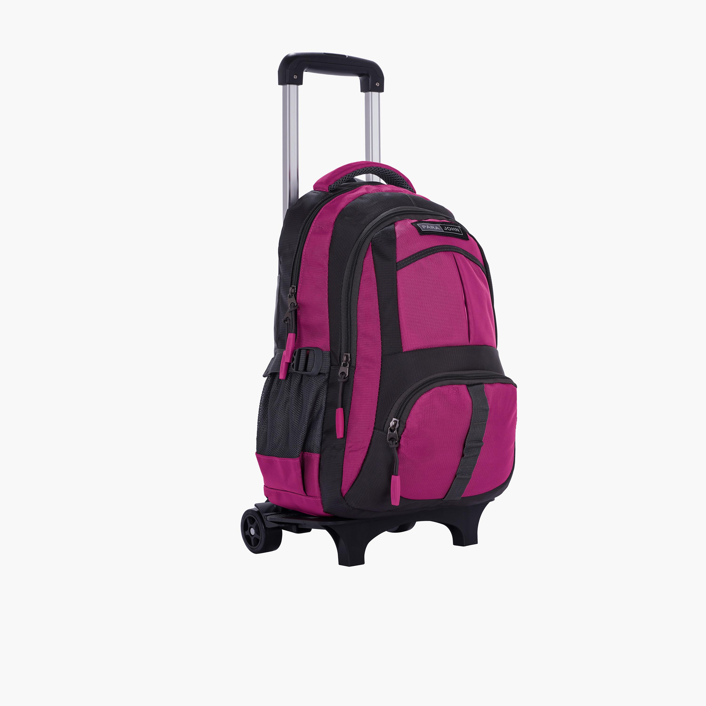 Para John | 20 Inches Trolley Bag, Nylon, Adjustable Straps | PJTRBP6720-school-bagsandbackpacks-trolleybags-image-1