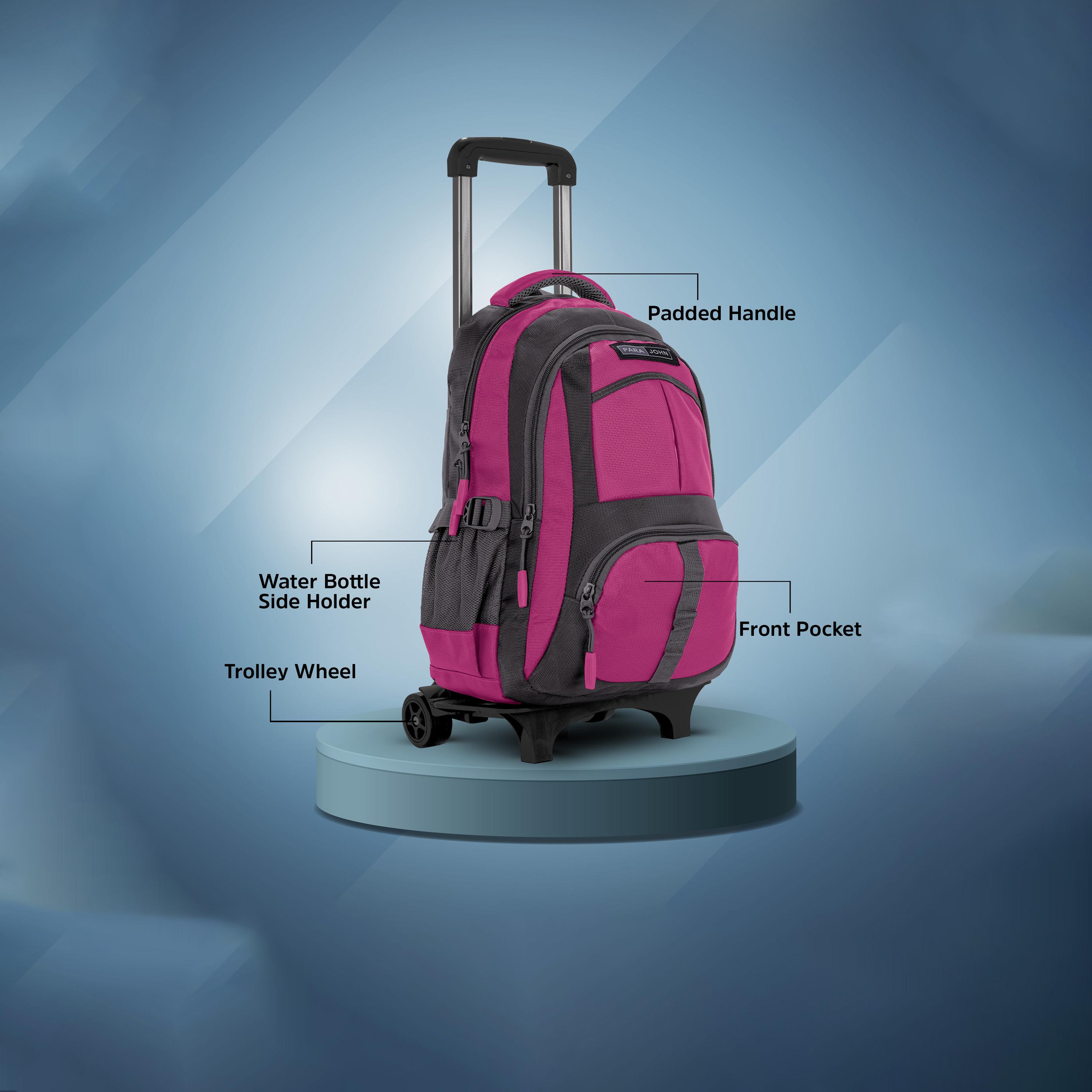 بارا جون - شنطة بعجلات 20 إنش مصنوعة من النايلون أحزمة قابلة للتعديل | PJTRBP6720A20-school-bagsandbackpacks-trolleybags-image-12
