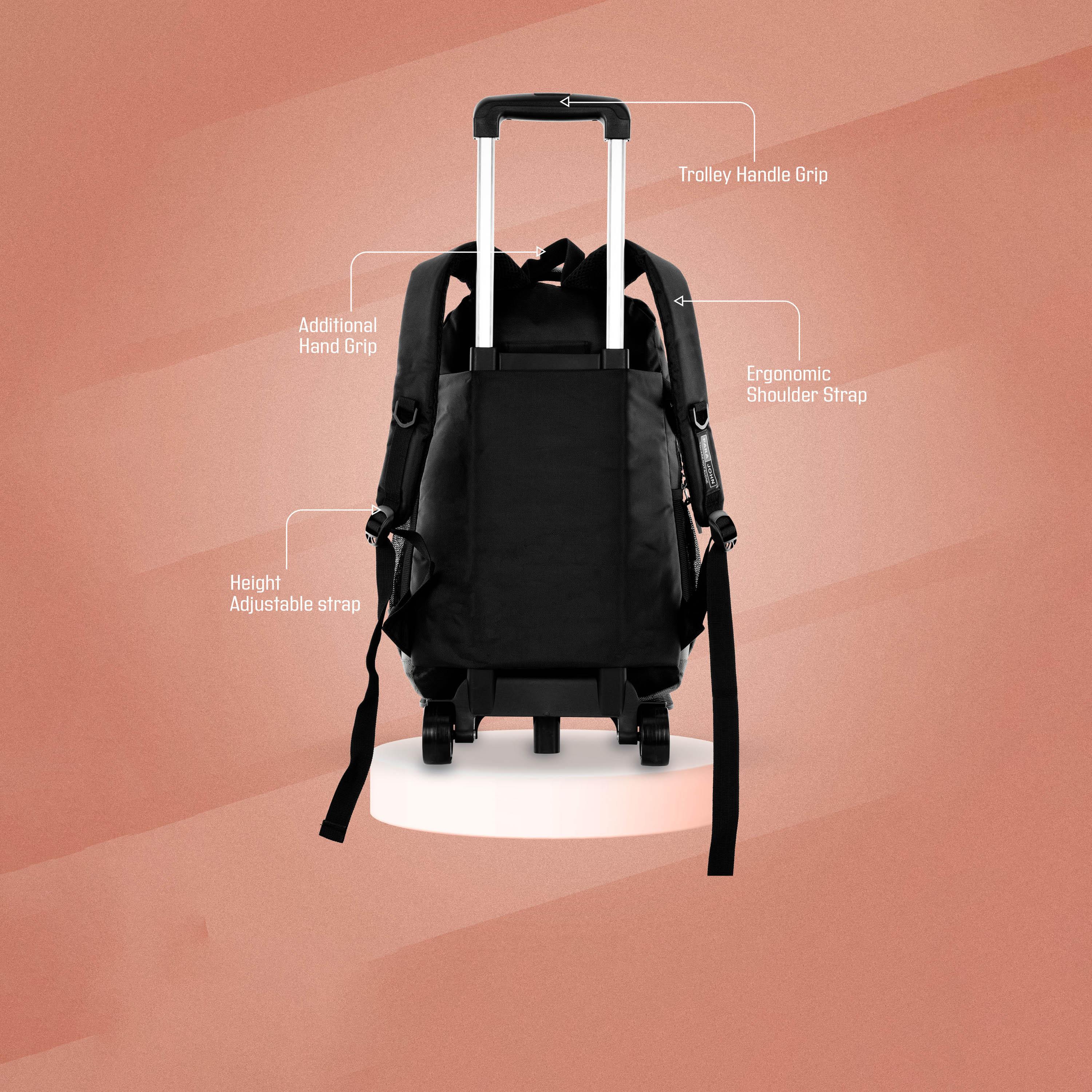 بارا جون - شنطة بعجلات 18 إنش مصنوعة من النايلون أحزمة قابلة للتعديل | PJTRBP6722A18-school-bagsandbackpacks-trolleybags-image-6