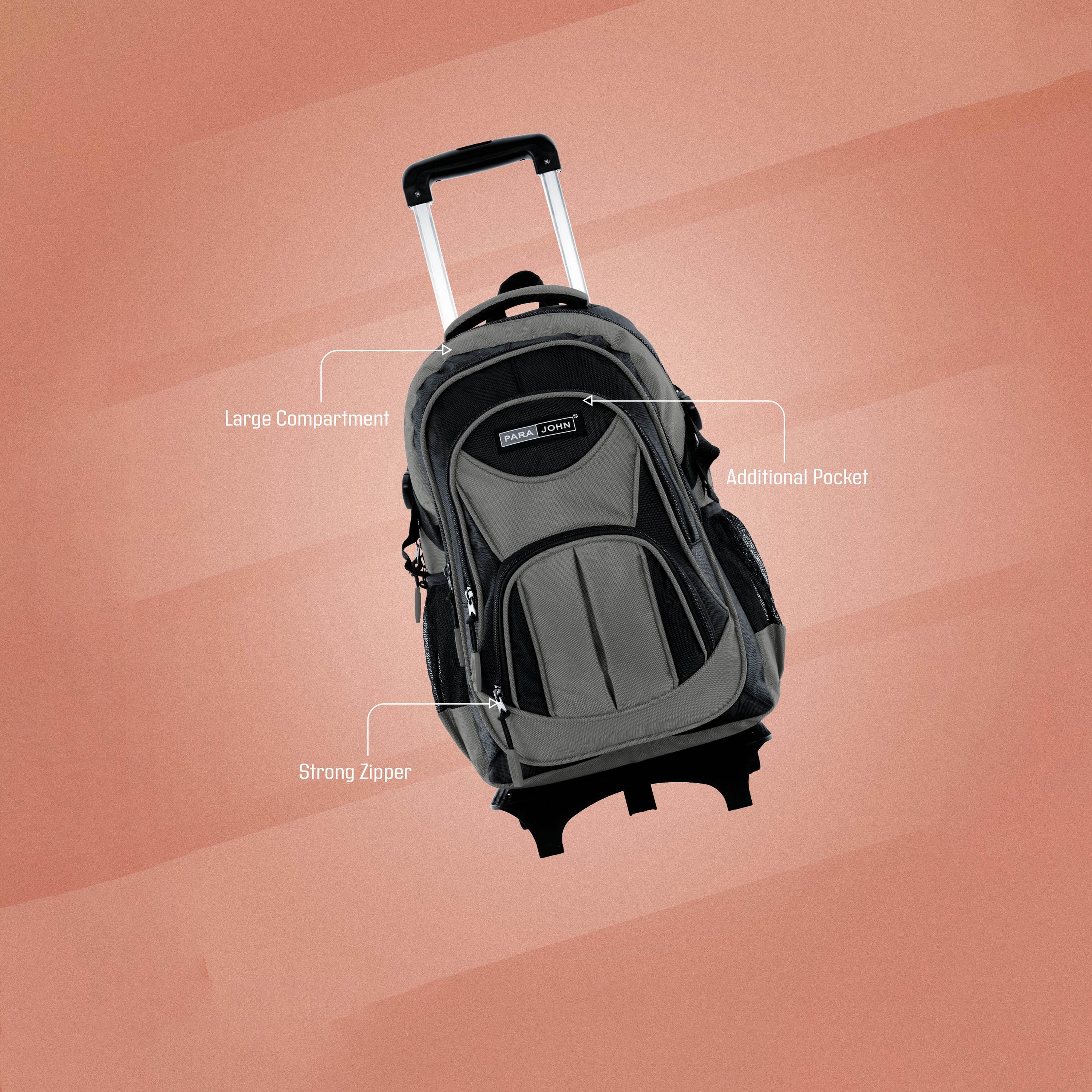 بارا جون - شنطة بعجلات 18 إنش مصنوعة من النايلون أحزمة قابلة للتعديل | PJTRBP6722A18-school-bagsandbackpacks-trolleybags-image-8