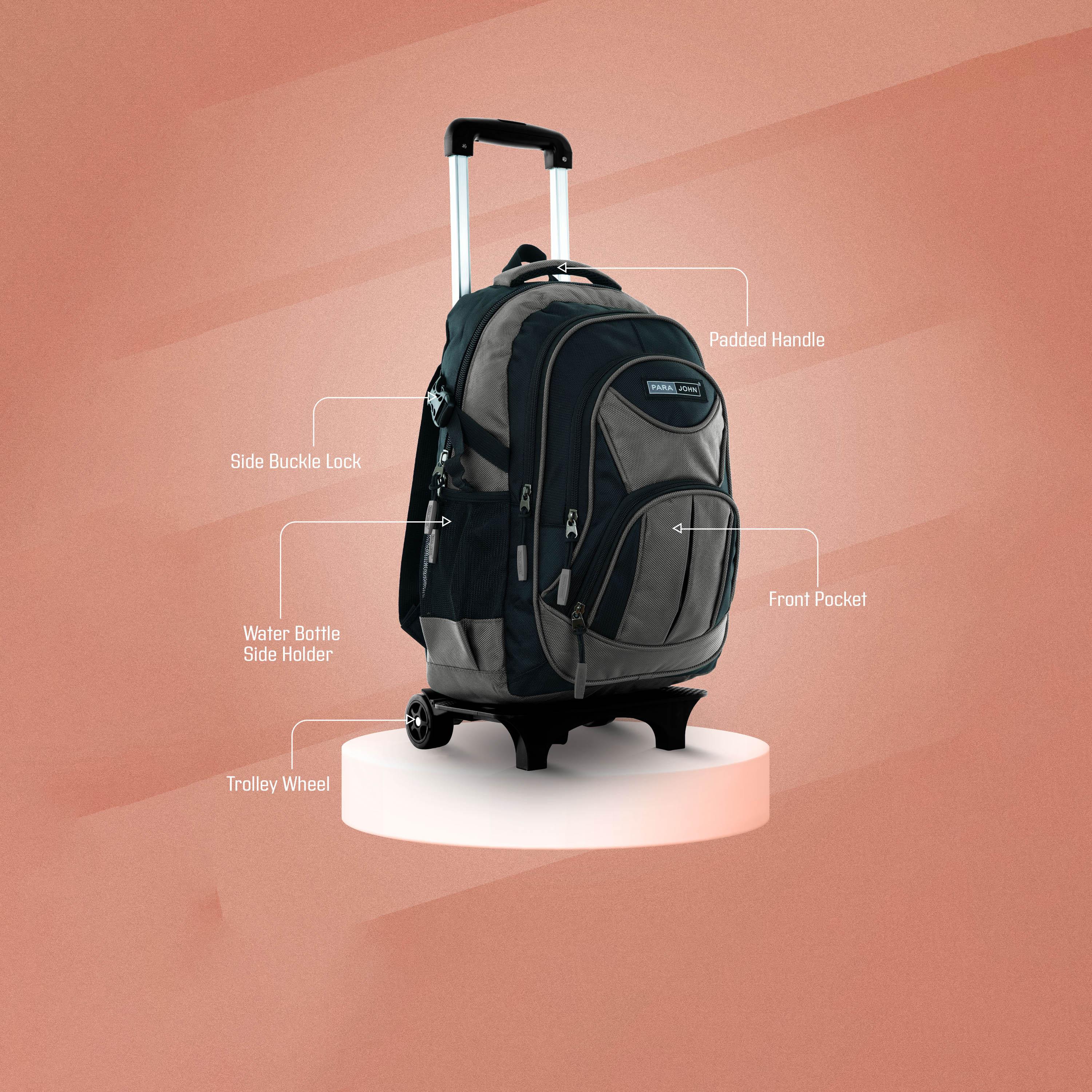 بارا جون - شنطة بعجلات 20 إنش مصنوعة من النايلون أحزمة قابلة للتعديل | PJTRBP6722A20-school-bagsandbackpacks-trolleybags-image-7