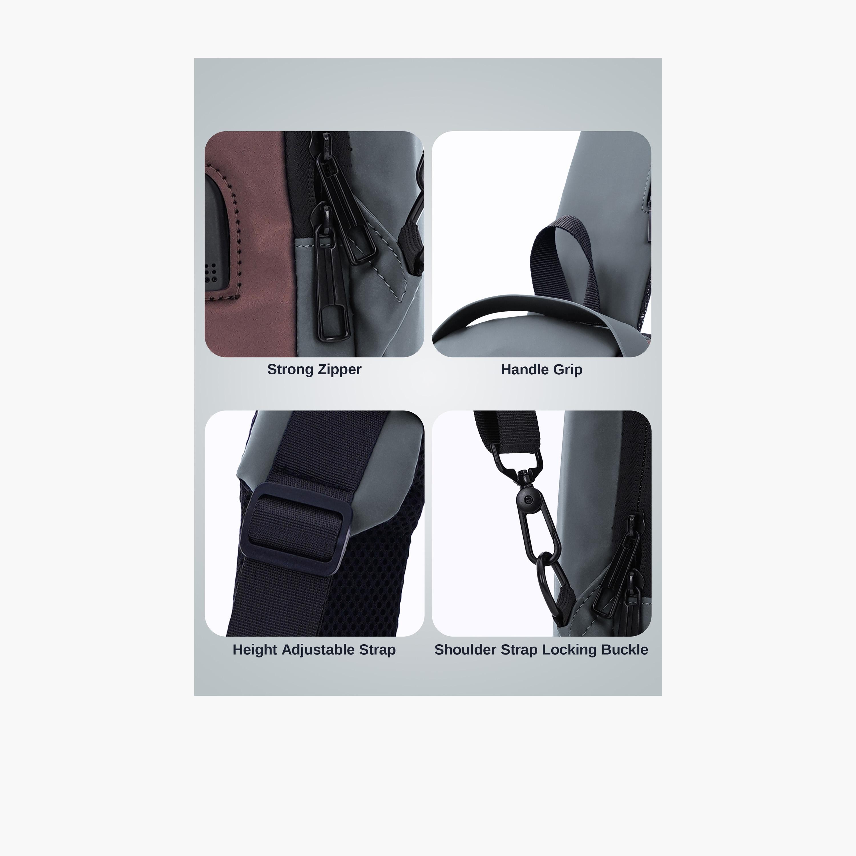 بارا جون - شنطة كتف سادة بمقبض علوي وسحاب إغلاق وحزام قابل للتعديل | 30 × 16 × 8 سم-women-bagsandwallets-handbags-image-2