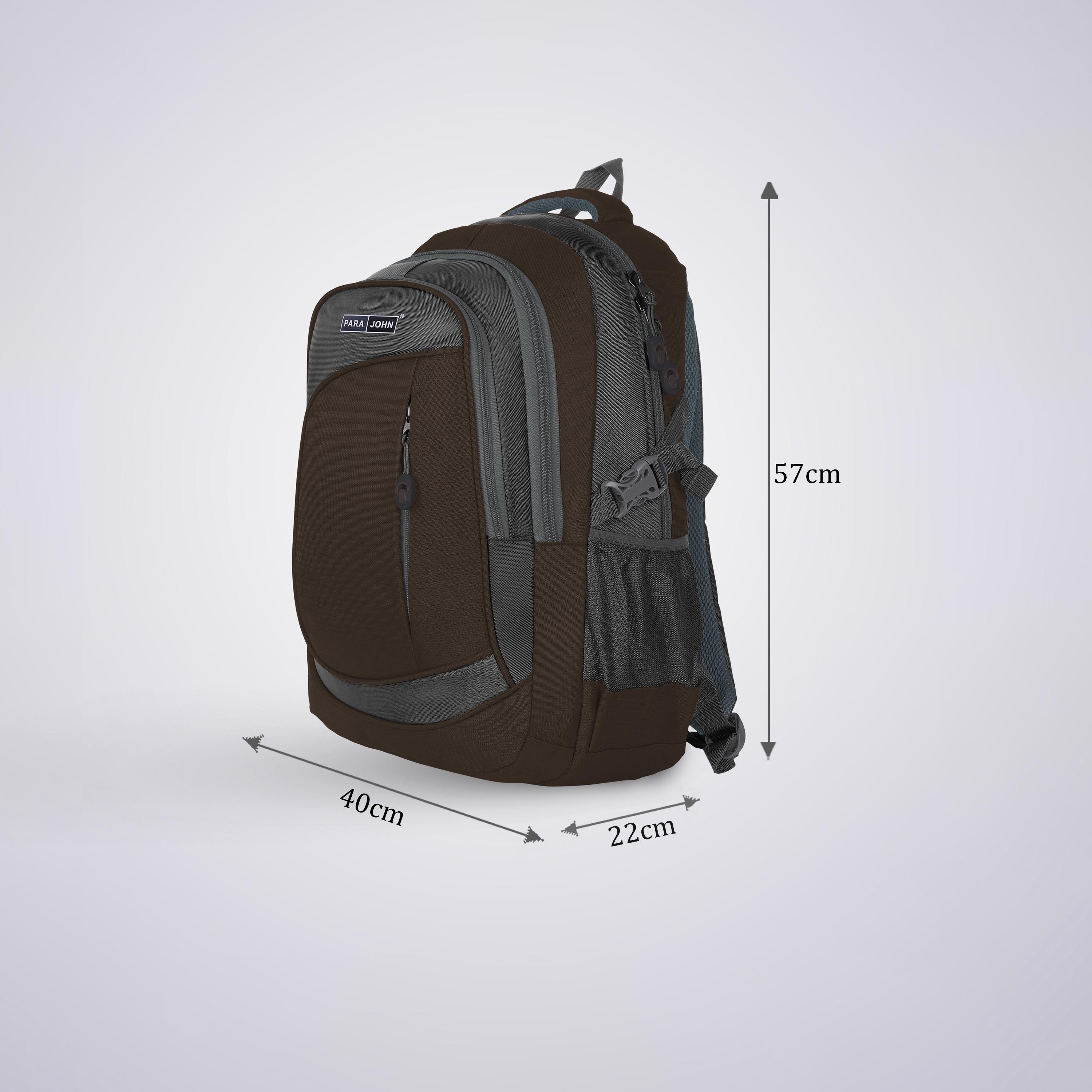 Para John 51 L | 24 Inches Backpack, Polyester, Adjustable Strap | PJSB6000A24BROWN-travel-luggagesandbags-backpacks-image-2