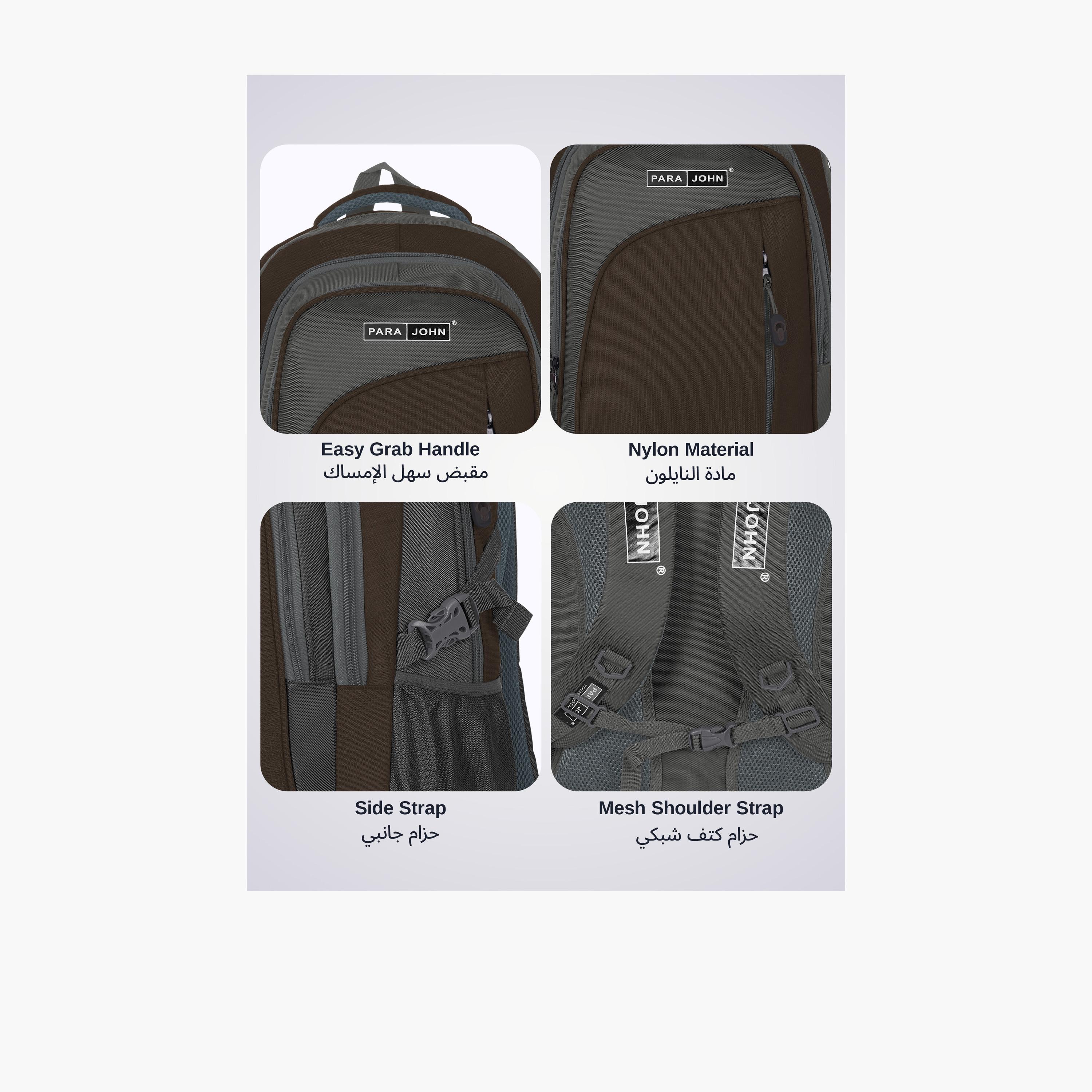 Para John 51 L | 24 Inches Backpack, Polyester, Adjustable Strap | PJSB6000A24BROWN-travel-luggagesandbags-backpacks-image-4