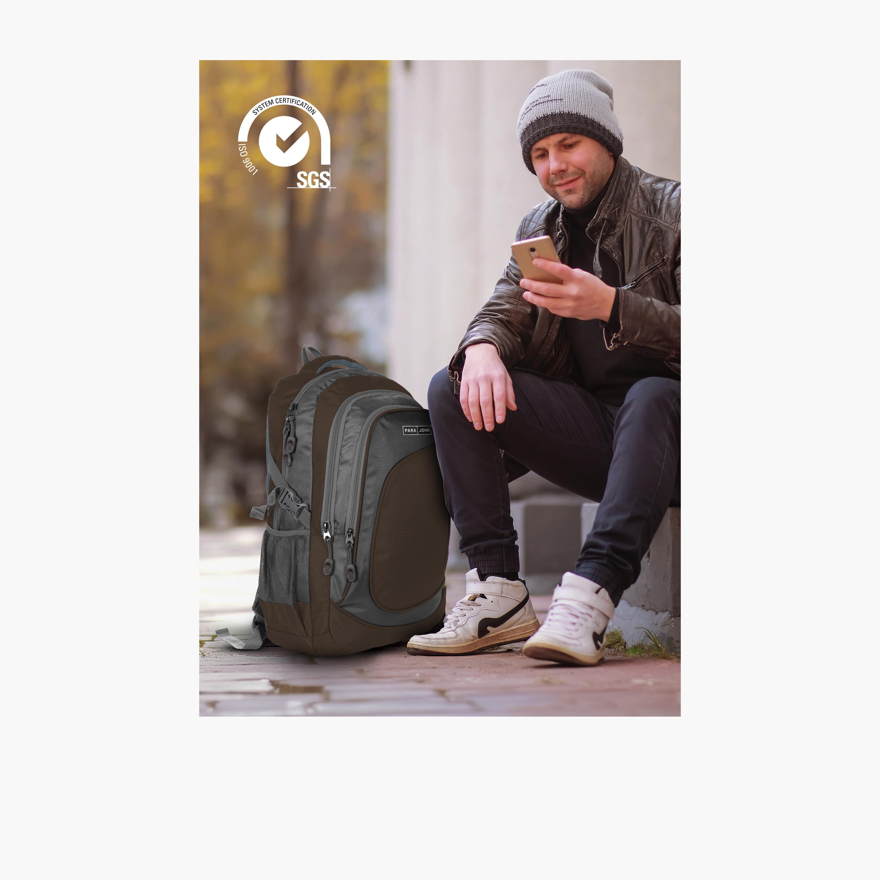 Para John 51 L | 24 Inches Backpack, Polyester, Adjustable Strap | PJSB6000A24BROWN-travel-luggagesandbags-backpacks-image-6