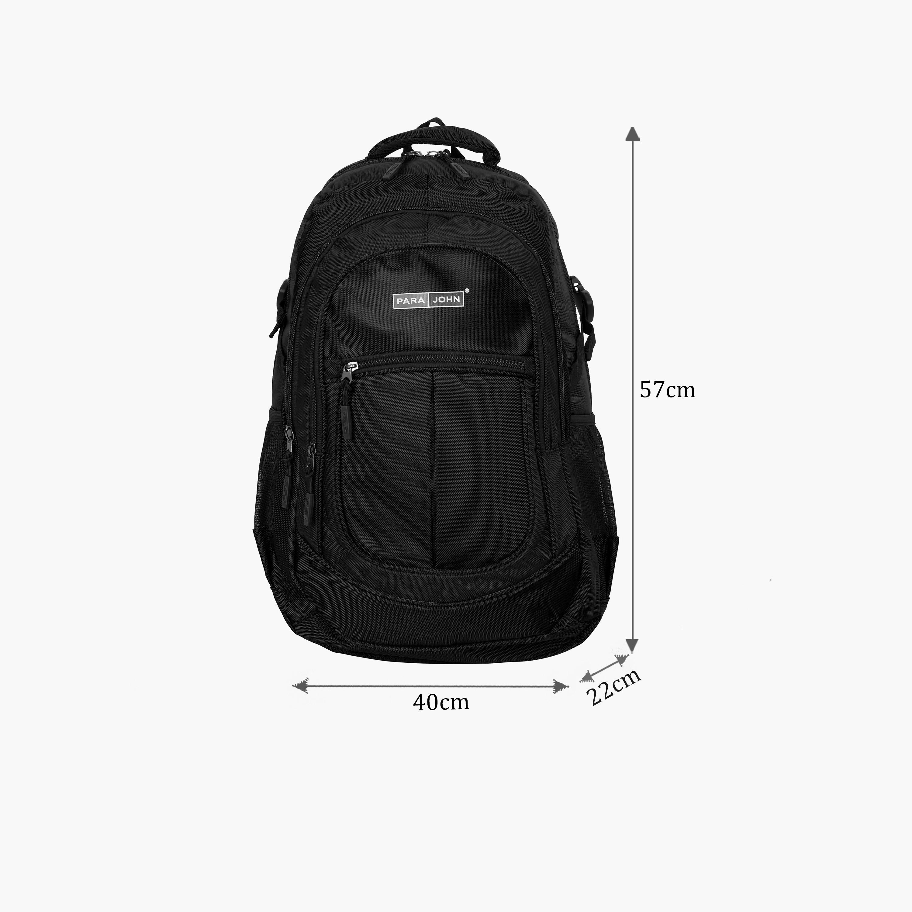 Para John 51 L | 24 Inches Backpack, Polyester, Adjustable Strap | PJSB6006A24BLACK-school-bagsandbackpacks-backpacks-image-2