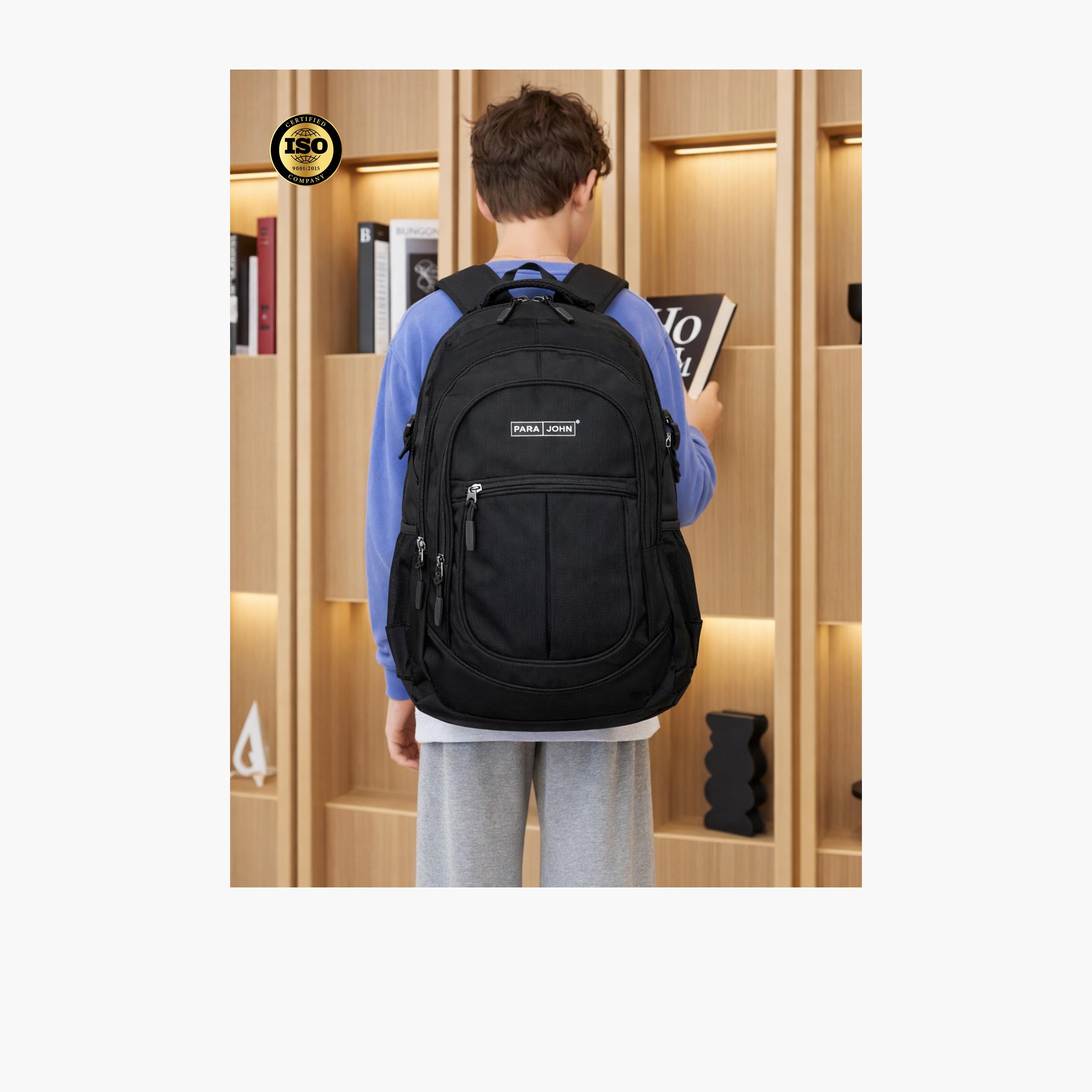 Para John 51 L | 24 Inches Backpack, Polyester, Adjustable Strap | PJSB6006A24BLACK-school-bagsandbackpacks-backpacks-image-5