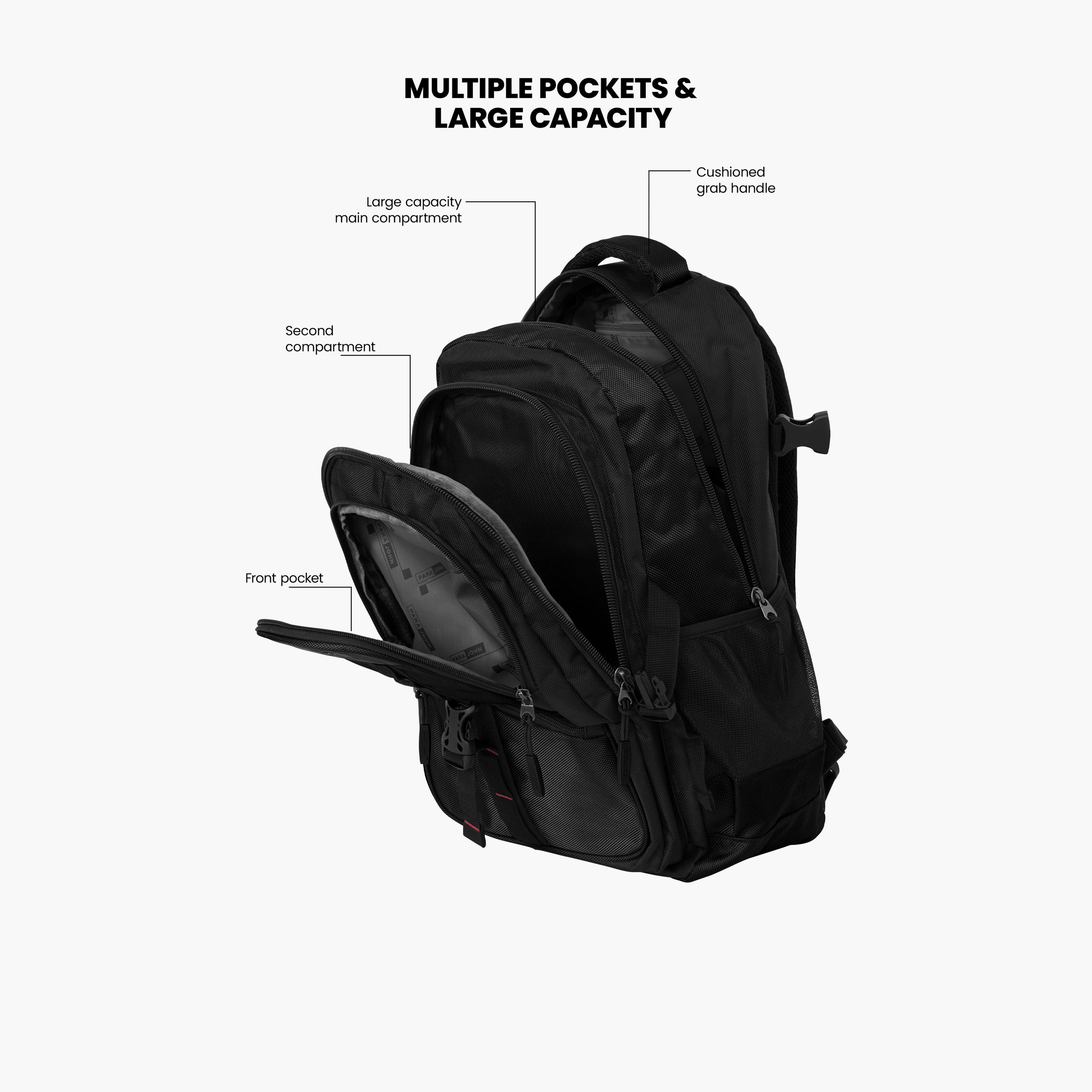 Para John 43 L | 22 Inches Backpack, Polyester, Adjustable Strap | PJSB6007-school-bagsandbackpacks-backpacks-image-4