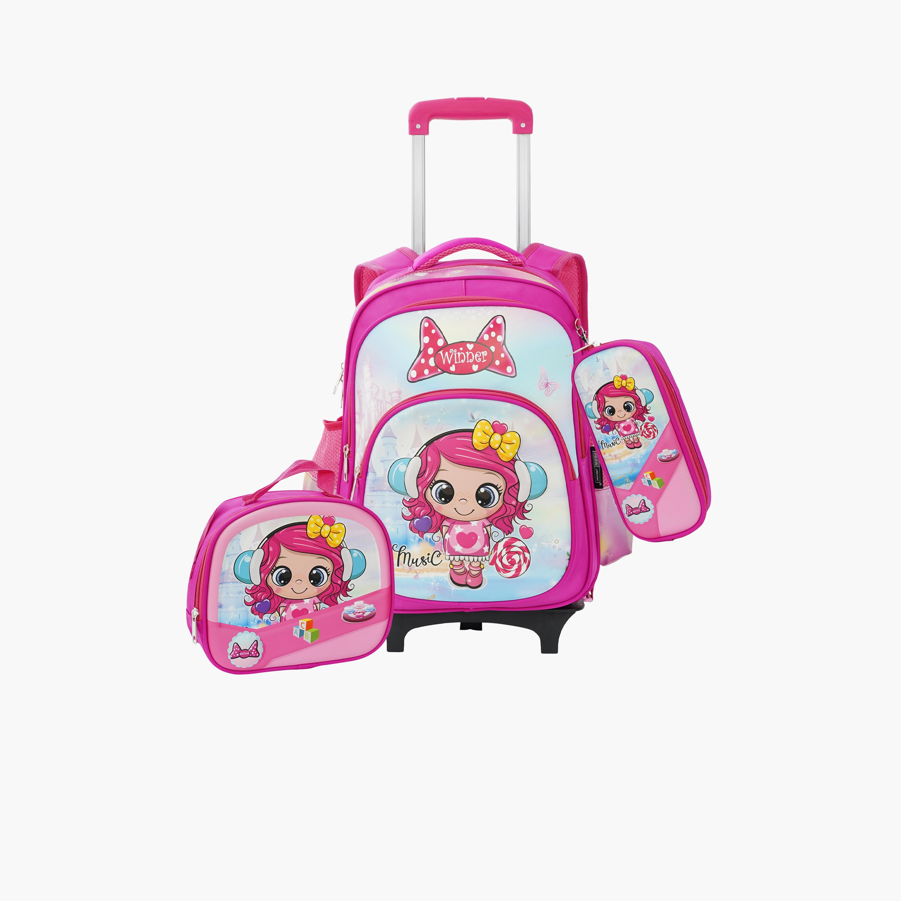 بارا جون - طقم شنطة ظهر بوليستر 19 لتر | 16 إنش حزام قابل للتعديل | PJSB6078-school-bagsandbackpacks-sets-image-11