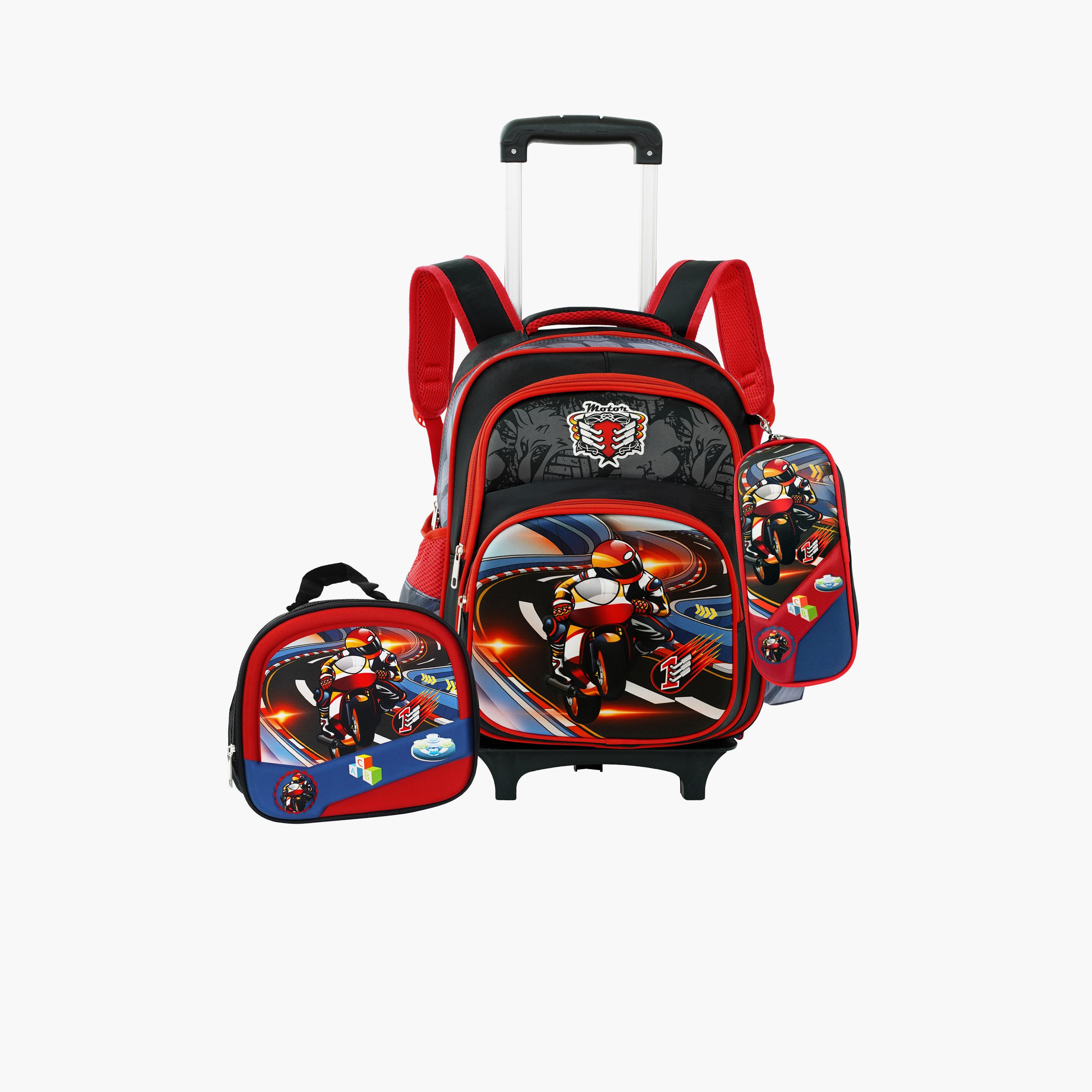 بارا جون - طقم شنطة ظهر بوليستر 19 لتر | 16 إنش حزام قابل للتعديل | PJSB6080-school-bagsandbackpacks-sets-image-1