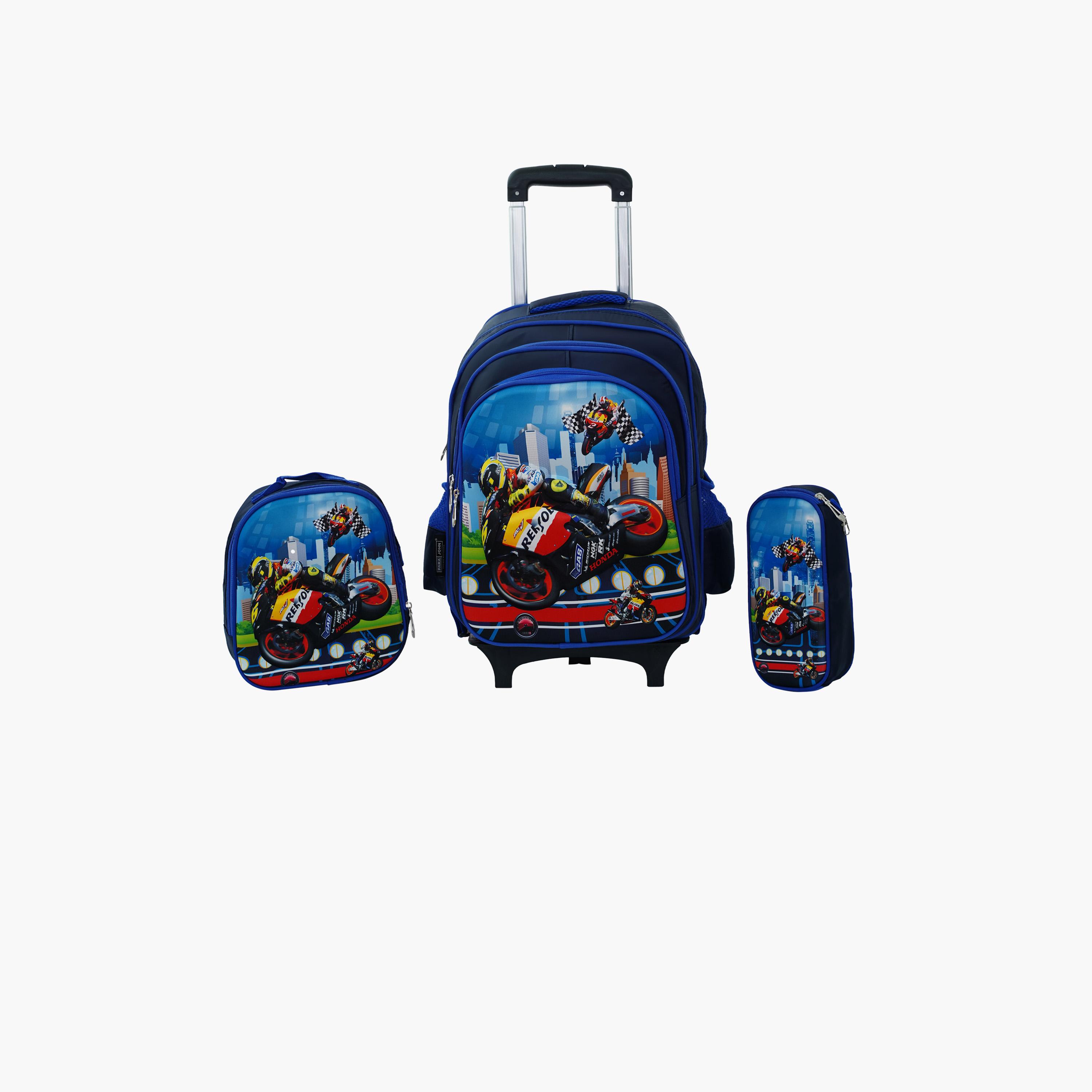 بارا جون - طقم شنطة ظهر بوليستر 19 لتر | 14 إنش حزام قابل للتعديل | PJSB6081-school-bagsandbackpacks-sets-image-1