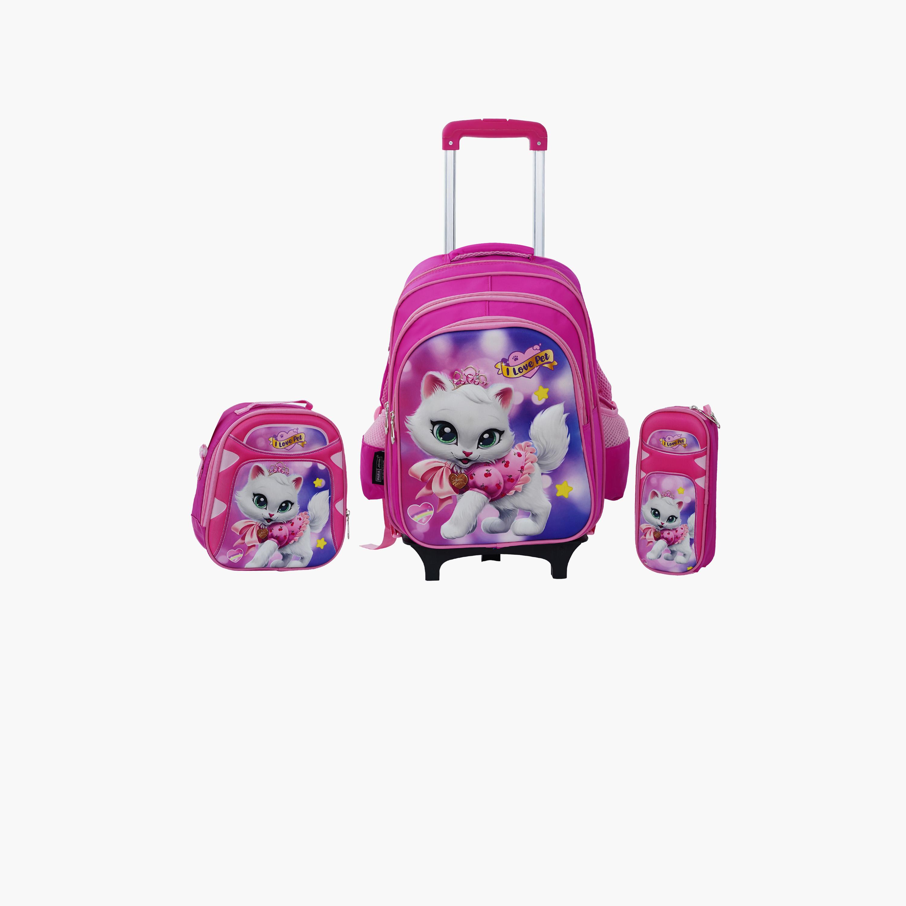 بارا جون - طقم شنطة ظهر بوليستر 19 لتر | 14 إنش حزام قابل للتعديل | PJSB6081-school-bagsandbackpacks-sets-image-6