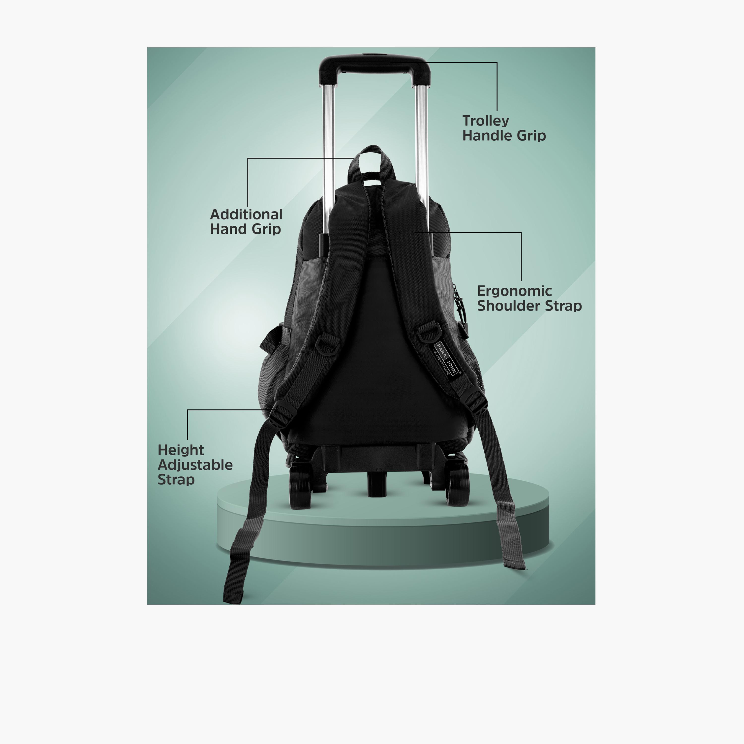 بارا جون - شنطة بوليستر بعجلات 24 لتر | 16 إنش، حزام قابل للتعديل | PJTRBP6720A16C-school-bagsandbackpacks-trolleybags-image-3