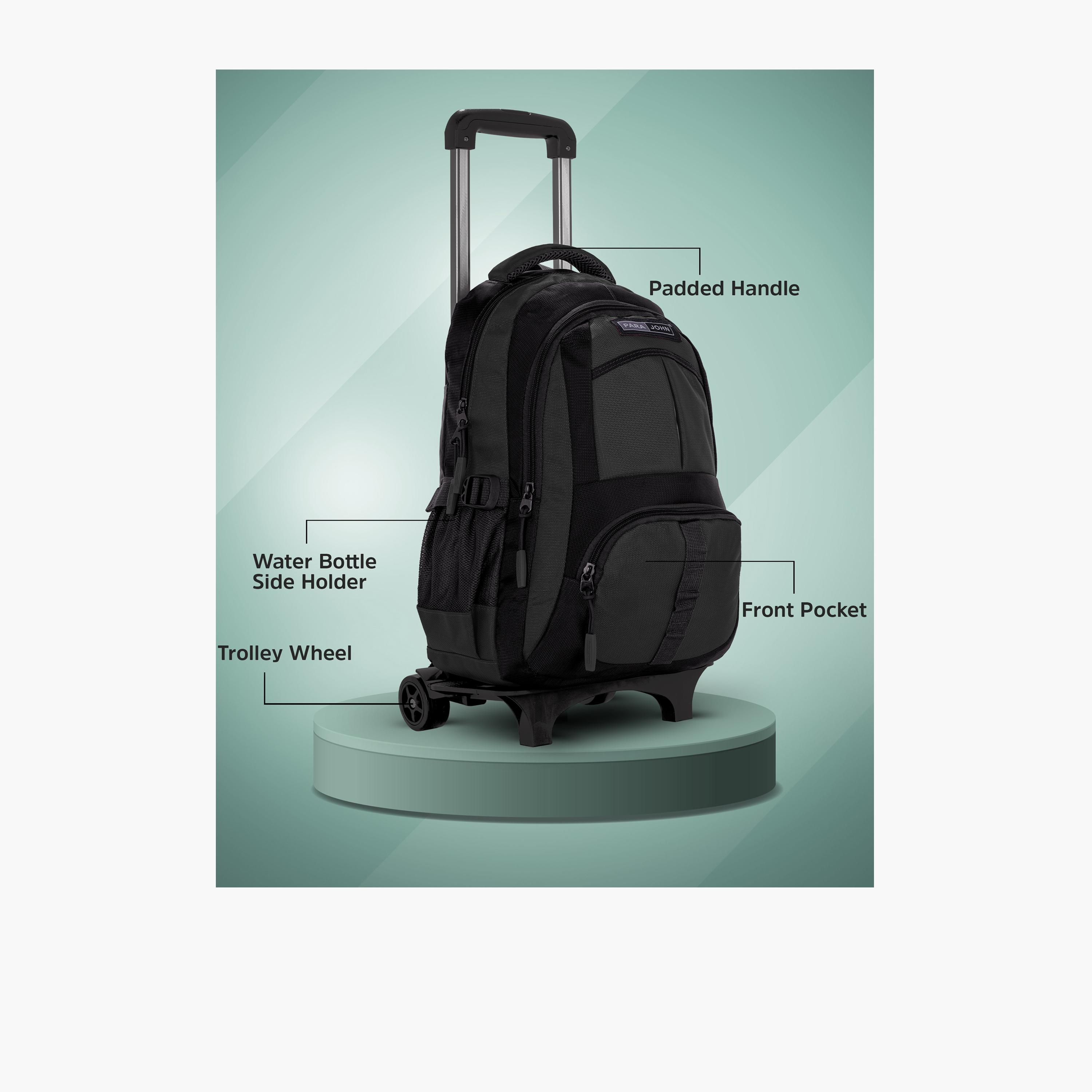 Para John 24 L | 16 Inches Trolley Bag, Polyester, Adjustable Strap | PJTRBP6720A16C-school-bagsandbackpacks-trolleybags-image-4