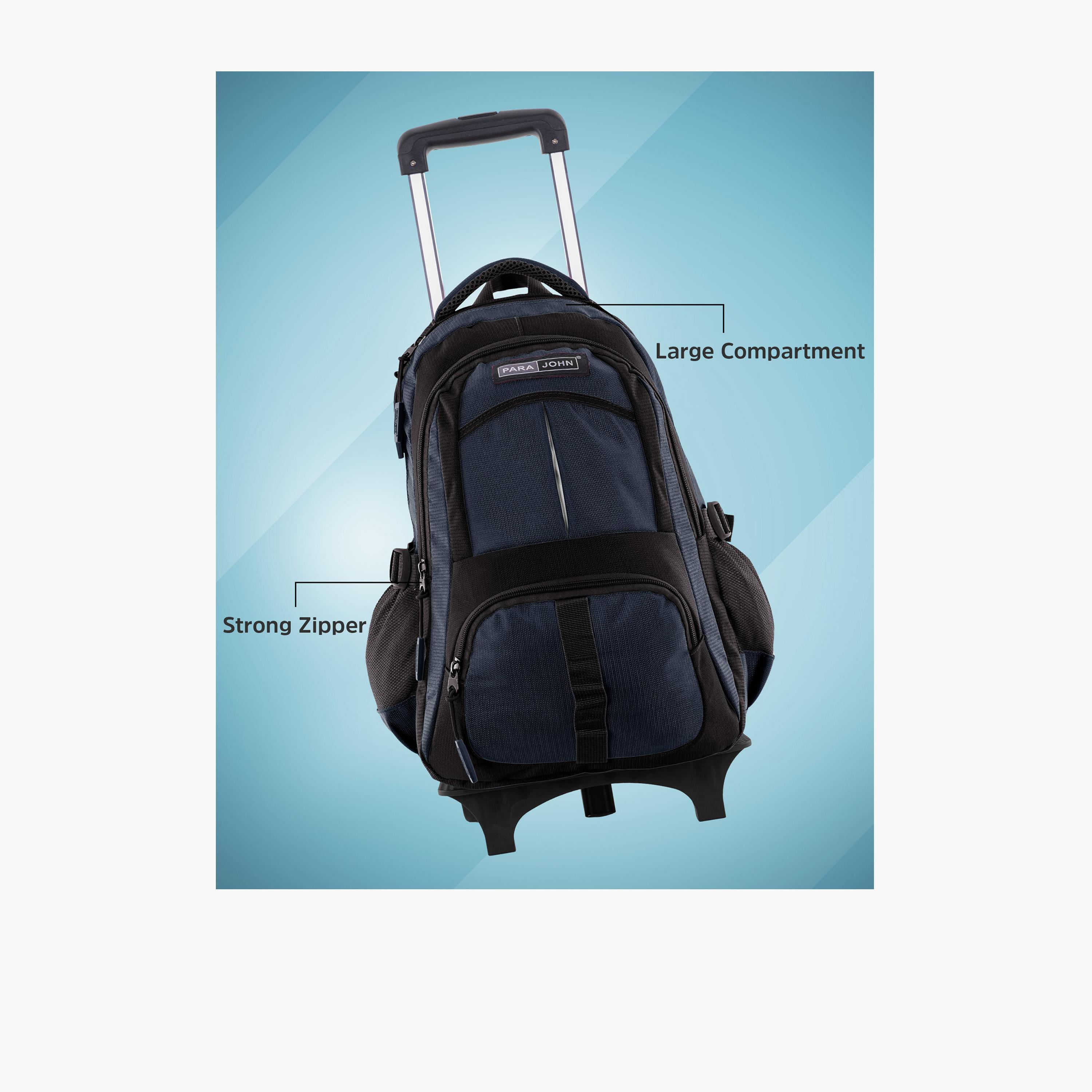 بارا جون - شنطة بوليستر بعجلات 24 لتر | 16 إنش، حزام قابل للتعديل | PJTRBP6720A16L-school-bagsandbackpacks-trolleybags-image-3