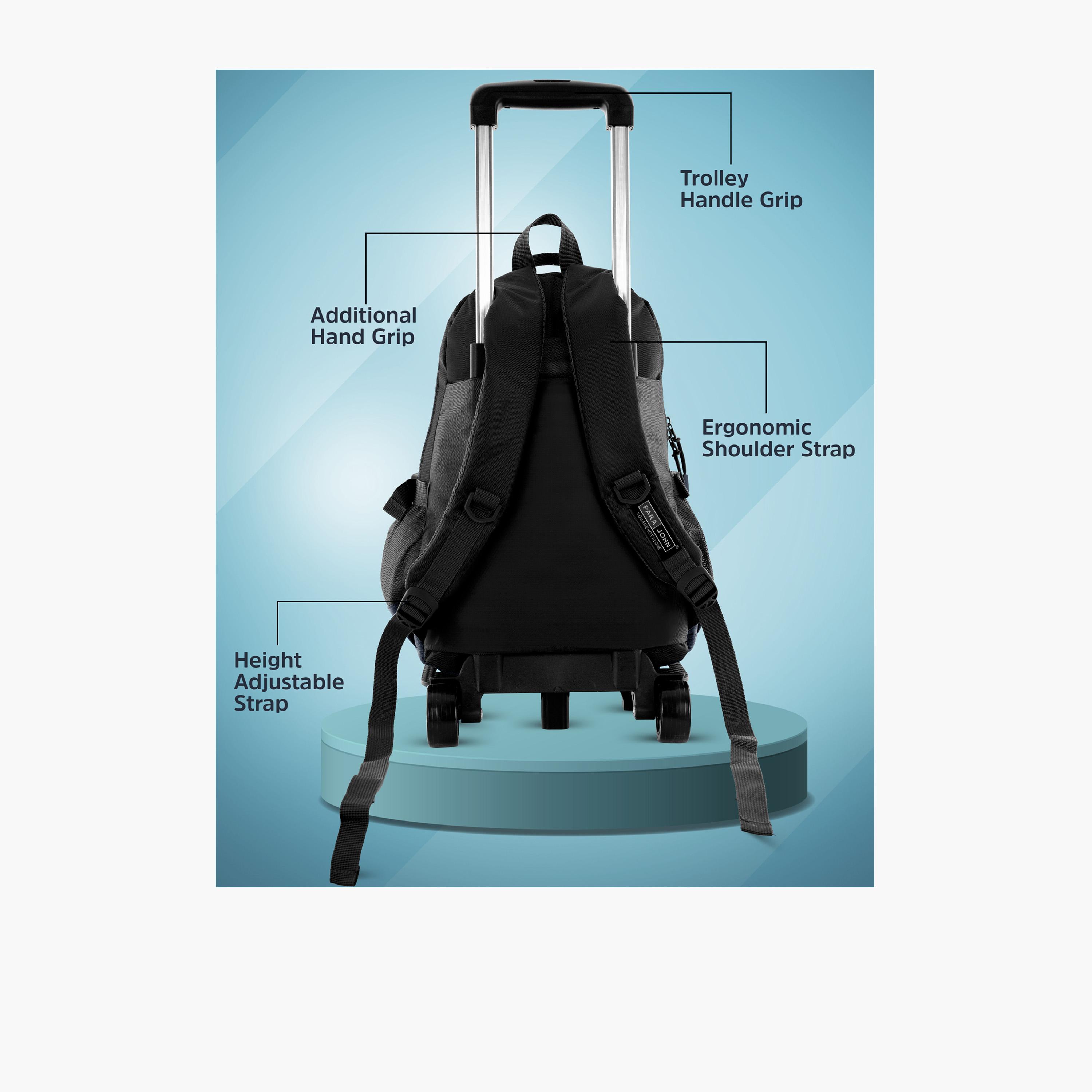 Para John 24 L | 16 Inches Trolley Bag, Polyester, Adjustable Strap | PJTRBP6720A16L-school-bagsandbackpacks-trolleybags-image-4