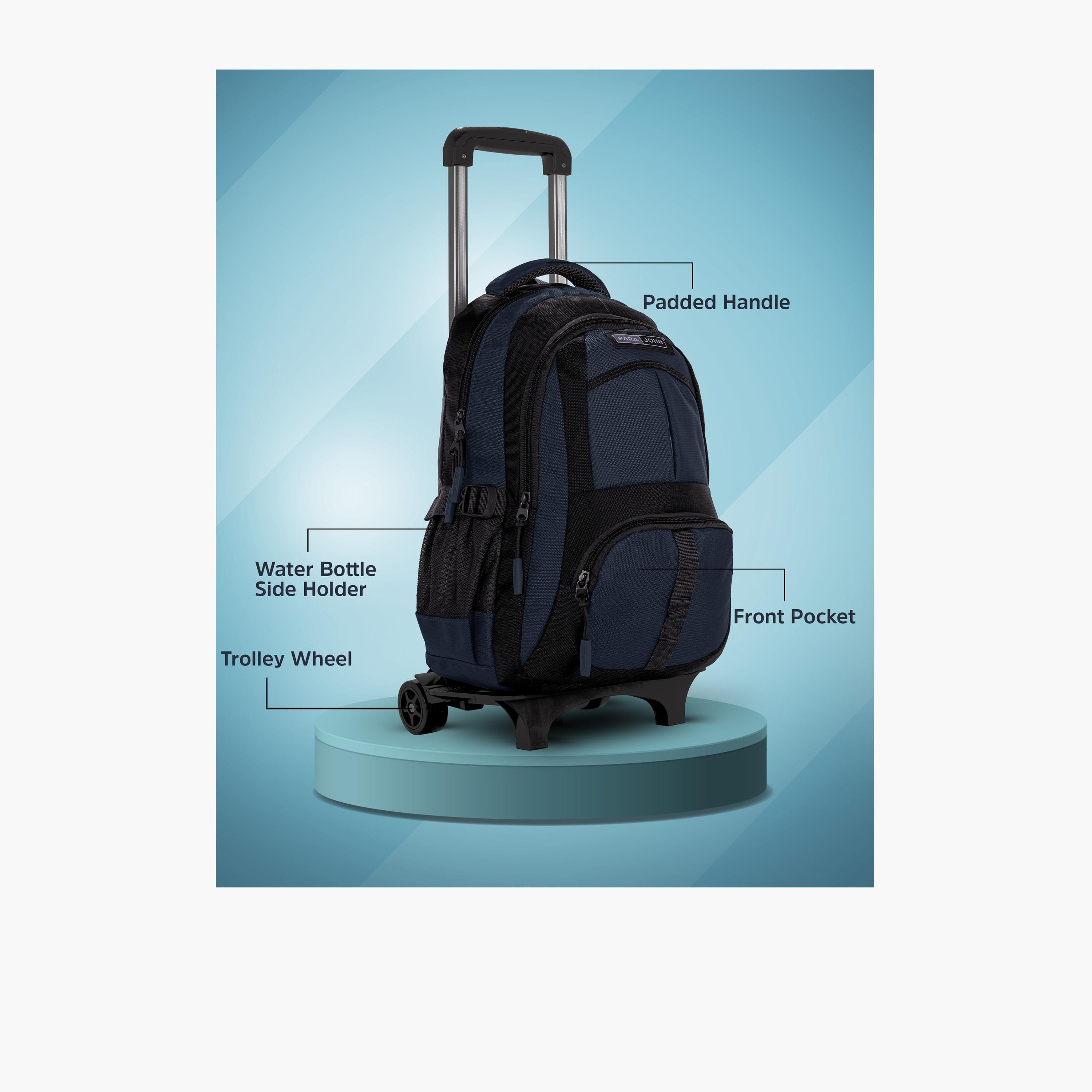 Para John 24 L | 16 Inches Trolley Bag, Polyester, Adjustable Strap | PJTRBP6720A16L-school-bagsandbackpacks-trolleybags-image-5