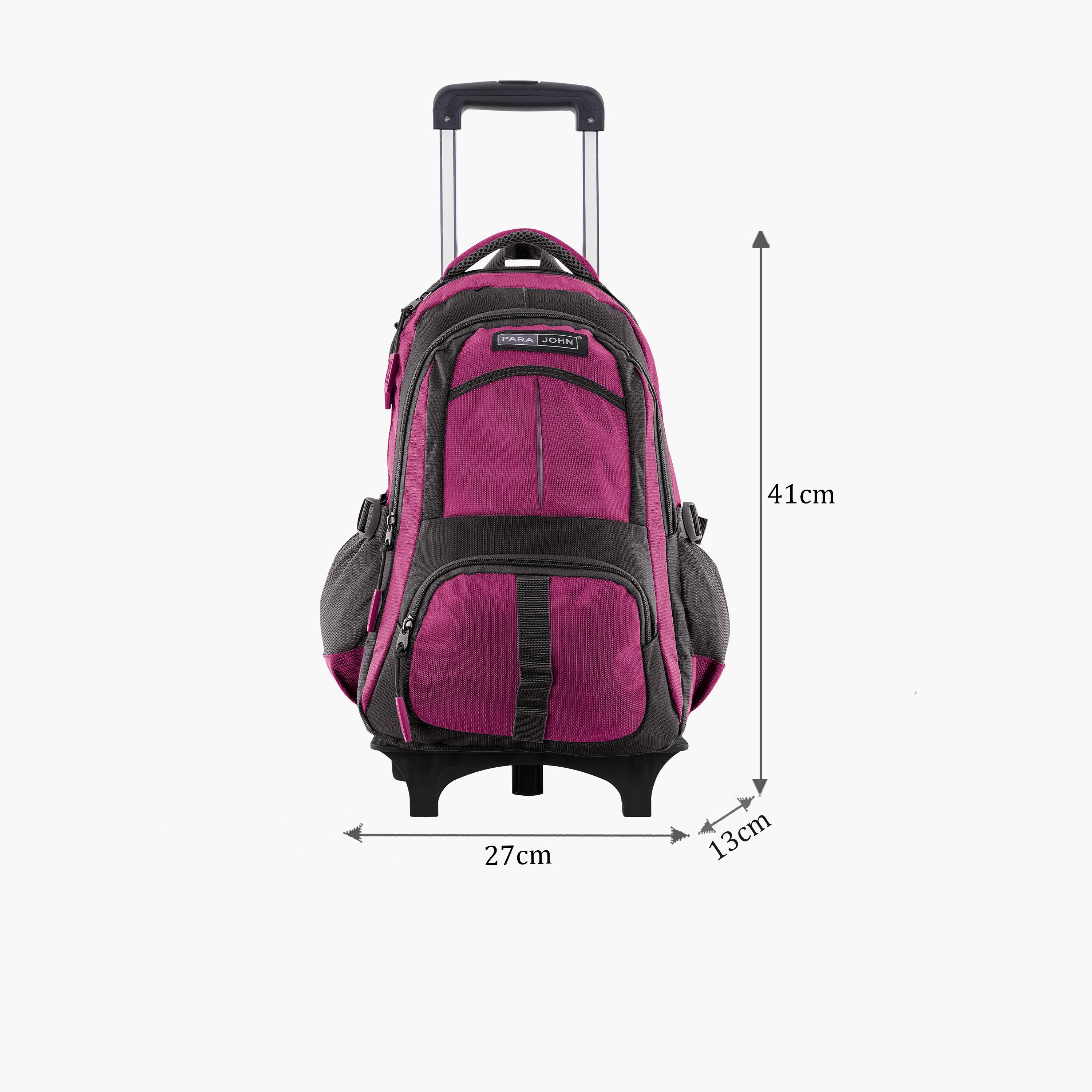 Para John 24 L | 16 Inches Trolley Bag, Polyester, Adjustable Strap | PJTRBP6720A16P-school-bagsandbackpacks-trolleybags-image-2