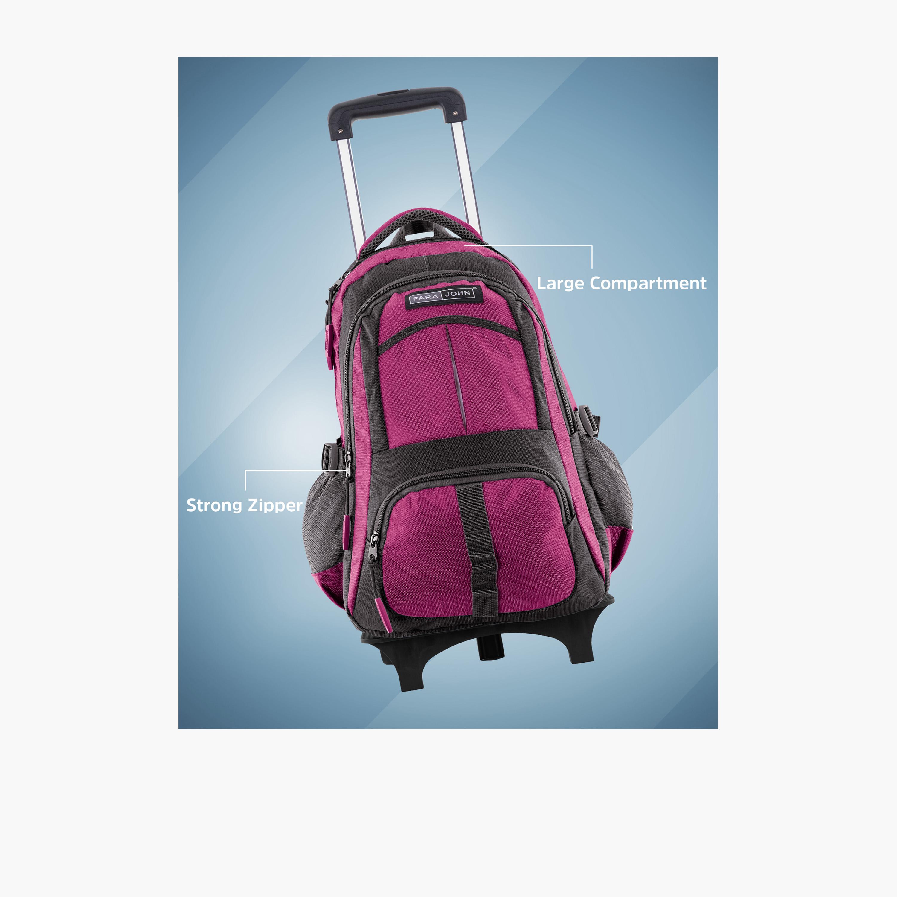 Para John 24 L | 16 Inches Trolley Bag, Polyester, Adjustable Strap | PJTRBP6720A16P-school-bagsandbackpacks-trolleybags-image-5