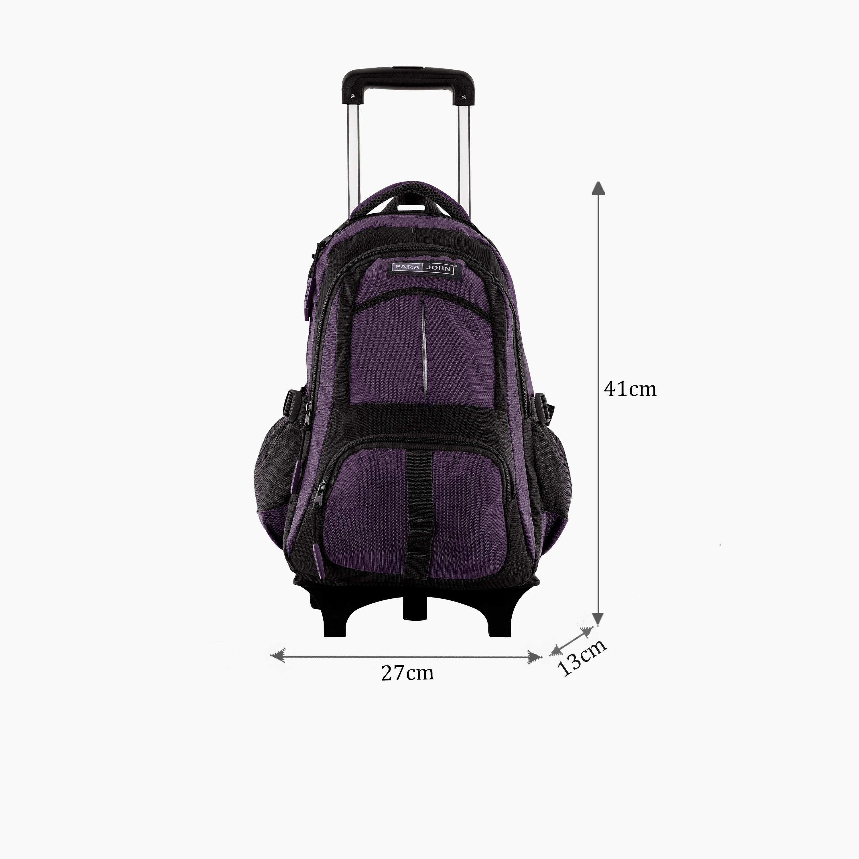Para John 24 L | 16 Inches Trolley Bag, Polyester, Adjustable Strap | PJTRBP6720A16V-school-bagsandbackpacks-trolleybags-image-2