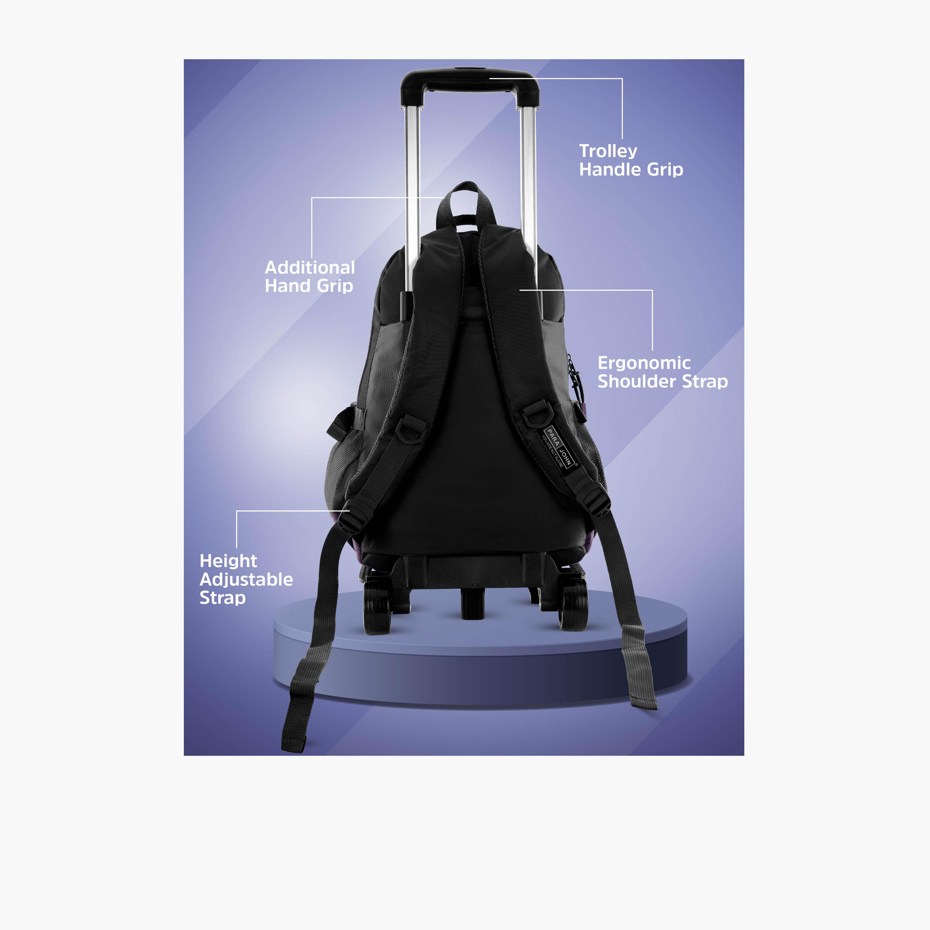Para John 24 L | 16 Inches Trolley Bag, Polyester, Adjustable Strap | PJTRBP6720A16V-school-bagsandbackpacks-trolleybags-image-5