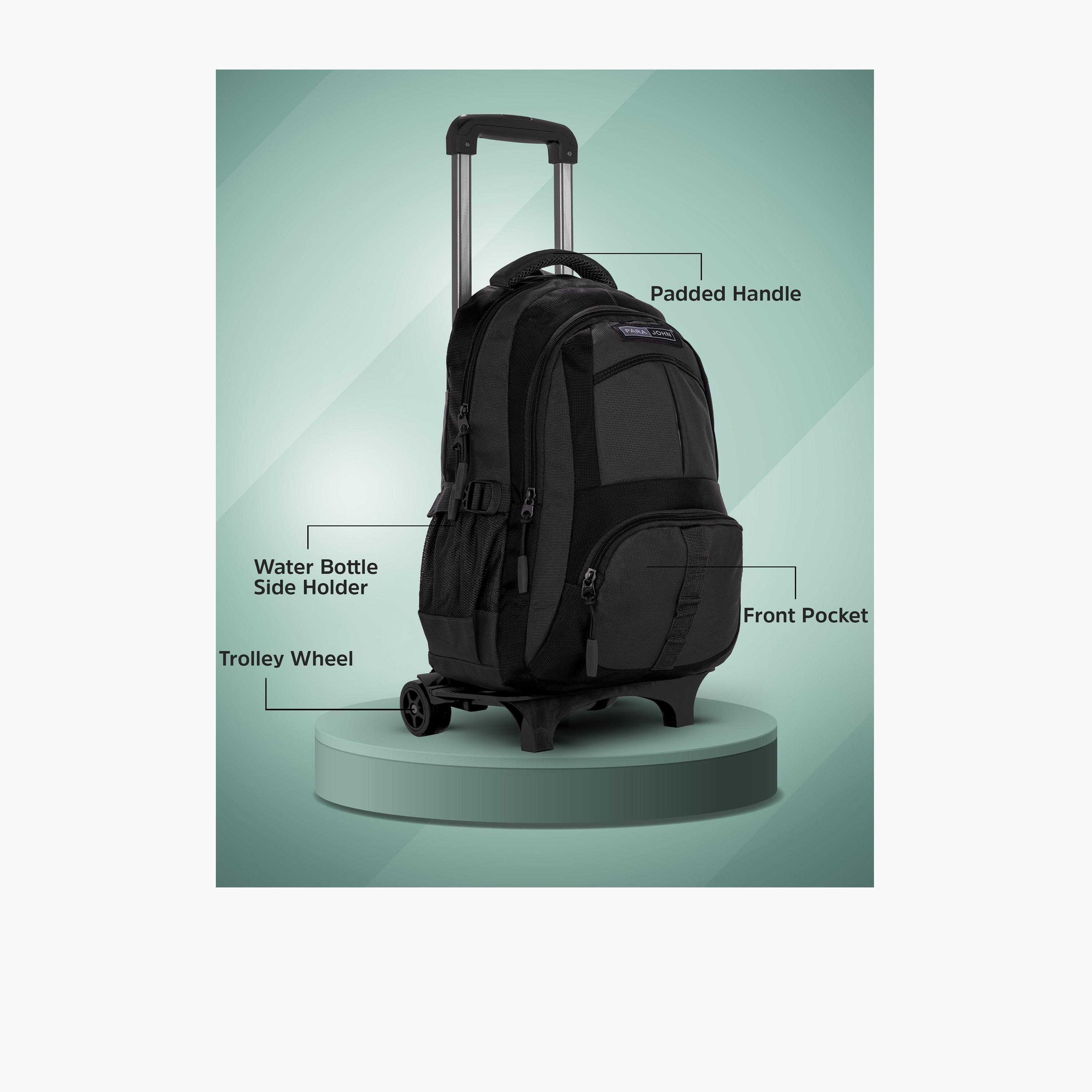Para John 28 L | 18 Inches Trolley Bag, Polyester, Adjustable Strap | PJTRBP6720A18C-school-bagsandbackpacks-trolleybags-image-4