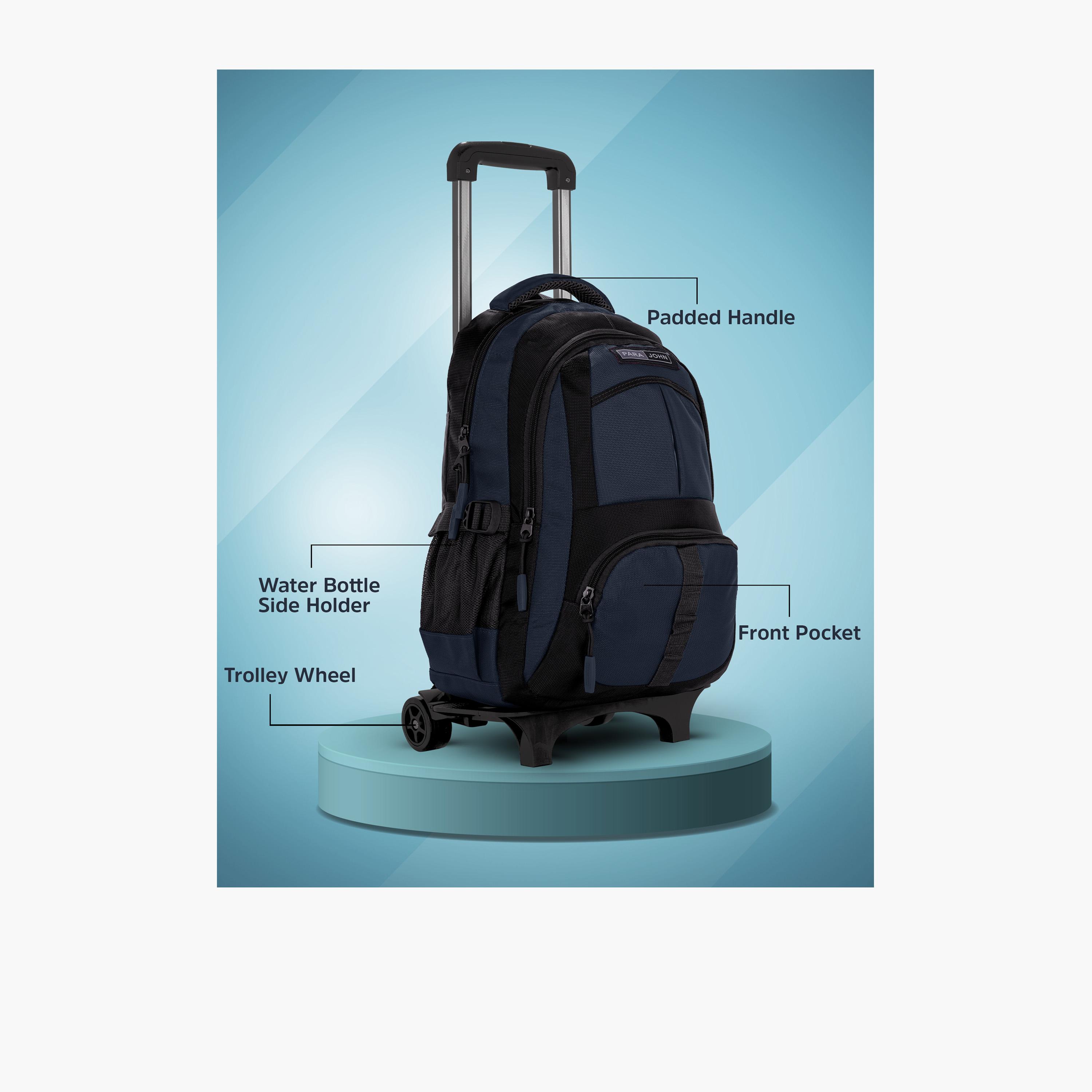 بارا جون - شنطة بوليستر بعجلات 28 لتر | 18 إنش، حزام قابل للتعديل | PJTRBP6720A18L-school-bagsandbackpacks-trolleybags-image-5