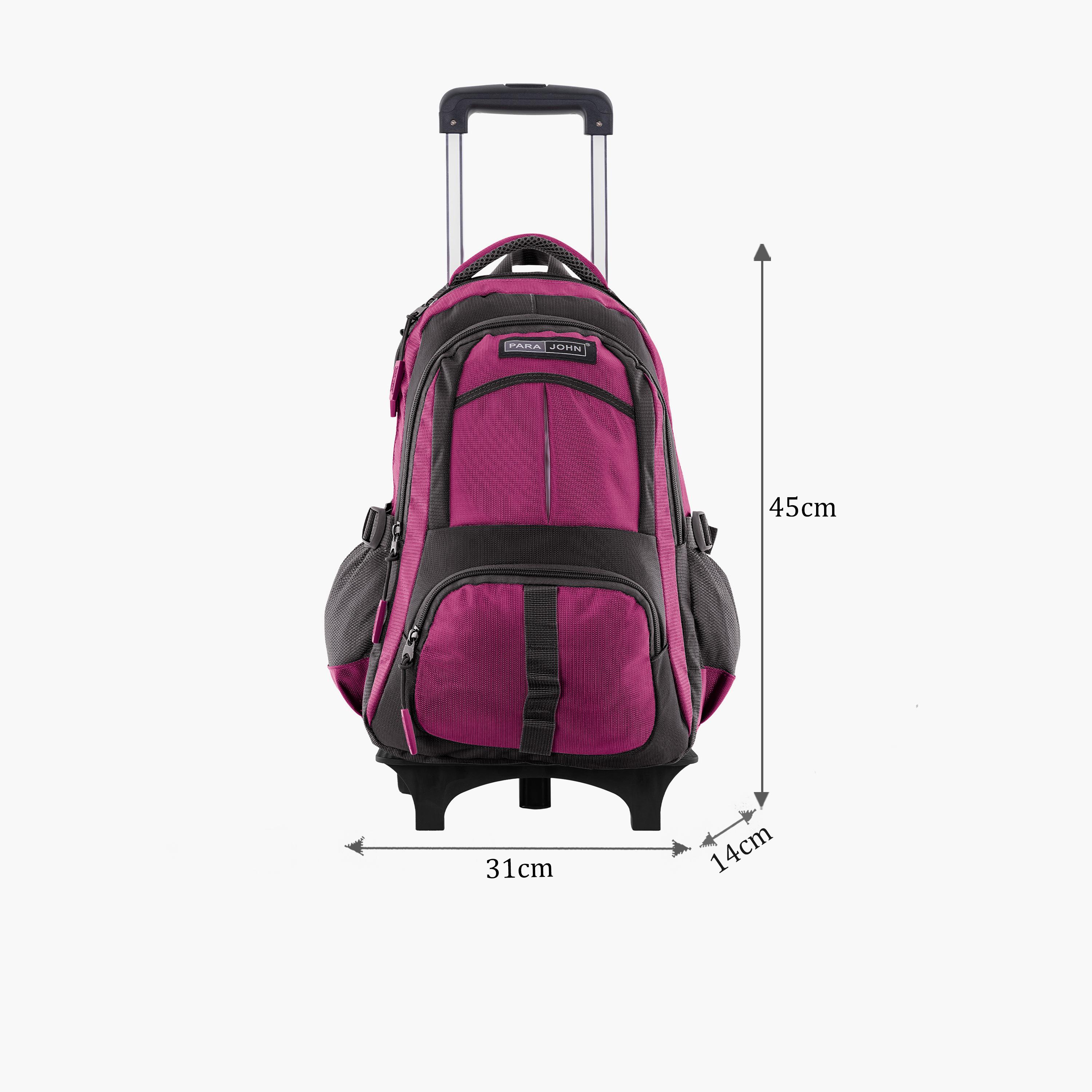 بارا جون - شنطة بوليستر بعجلات 28 لتر | 18 إنش، حزام قابل للتعديل | PJTRBP6720A18P-school-bagsandbackpacks-trolleybags-image-2