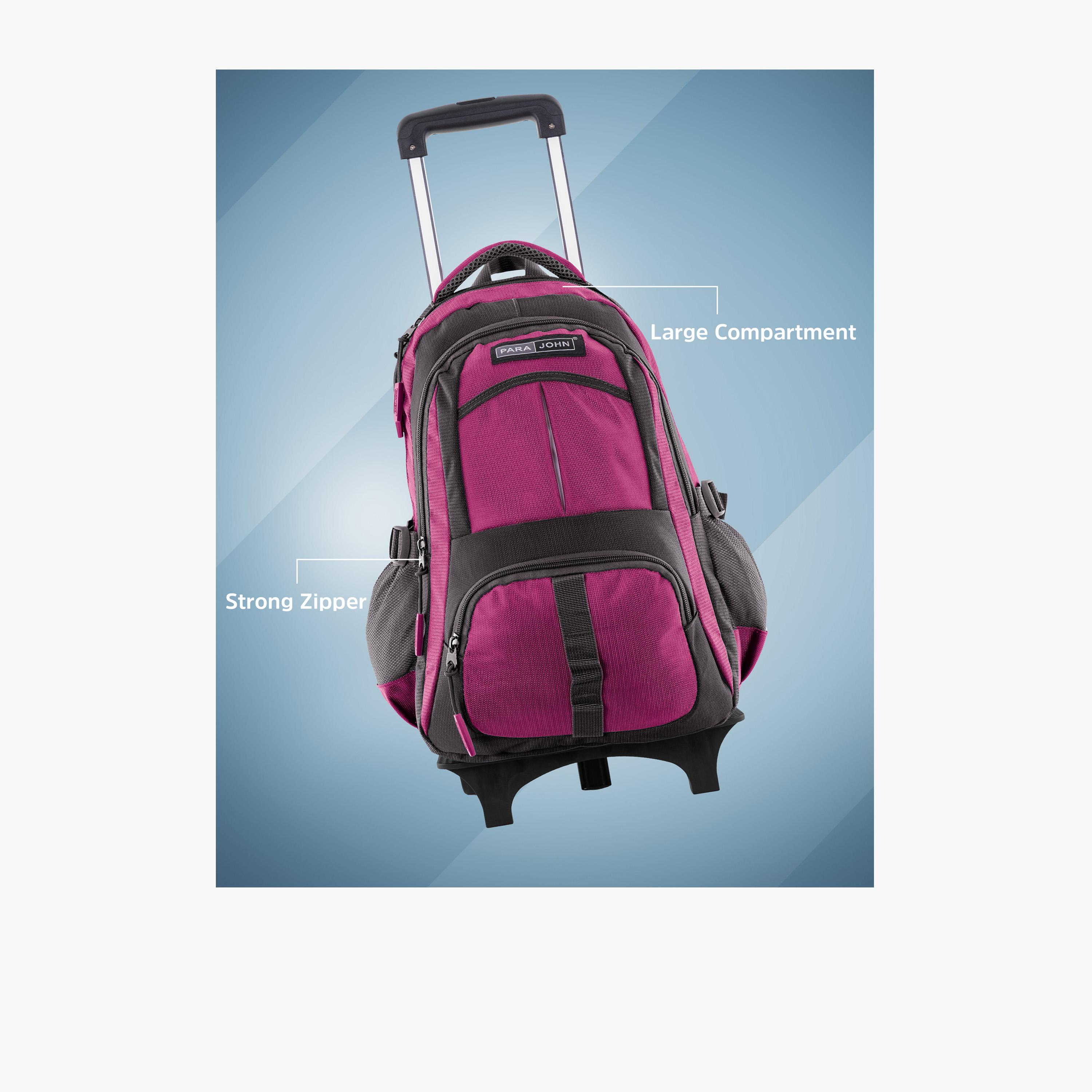 بارا جون - شنطة بوليستر بعجلات 28 لتر | 18 إنش، حزام قابل للتعديل | PJTRBP6720A18P-school-bagsandbackpacks-trolleybags-image-5