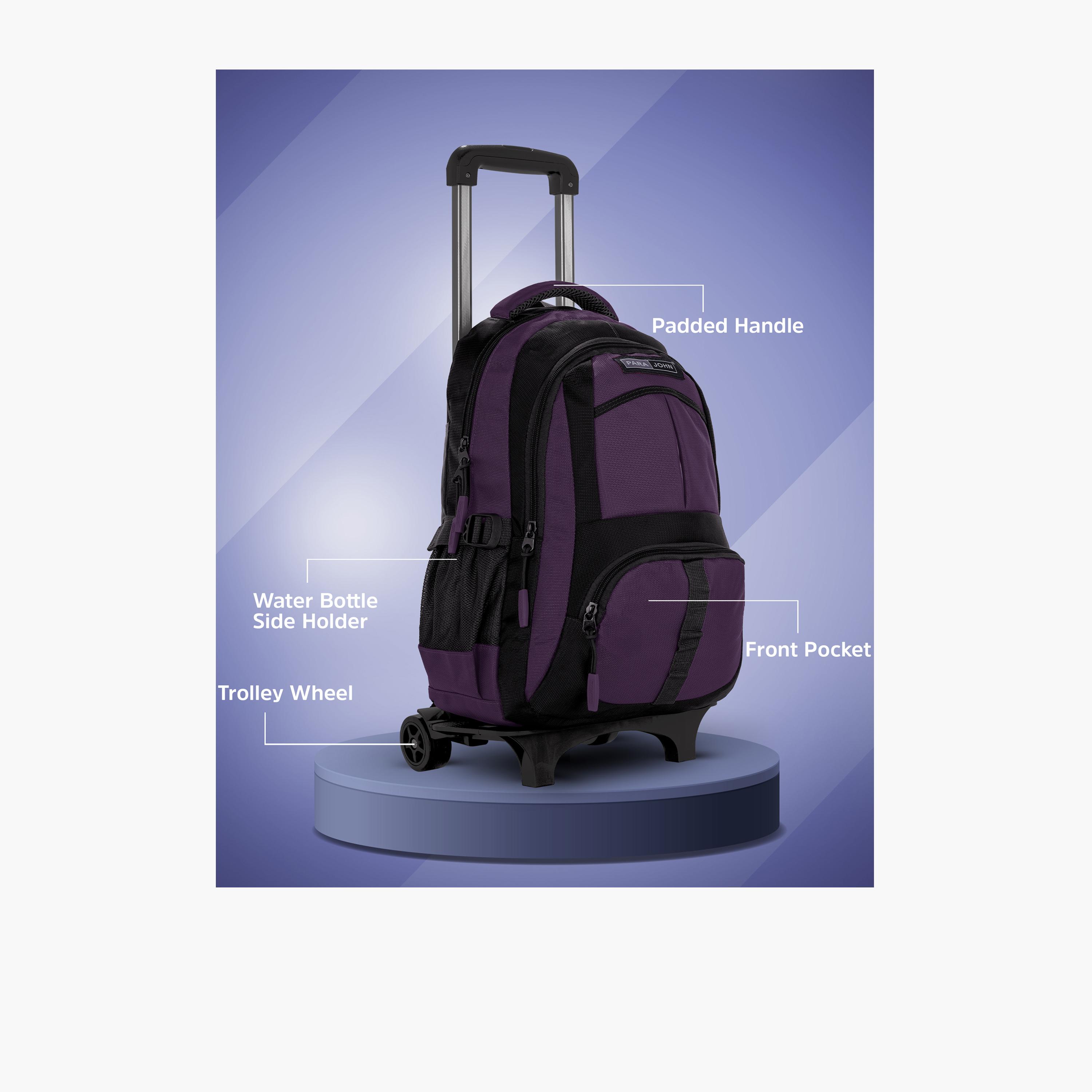 بارا جون - شنطة بوليستر بعجلات 28 لتر | 18 إنش، حزام قابل للتعديل | PJTRBP6720A18V-school-bagsandbackpacks-trolleybags-image-3