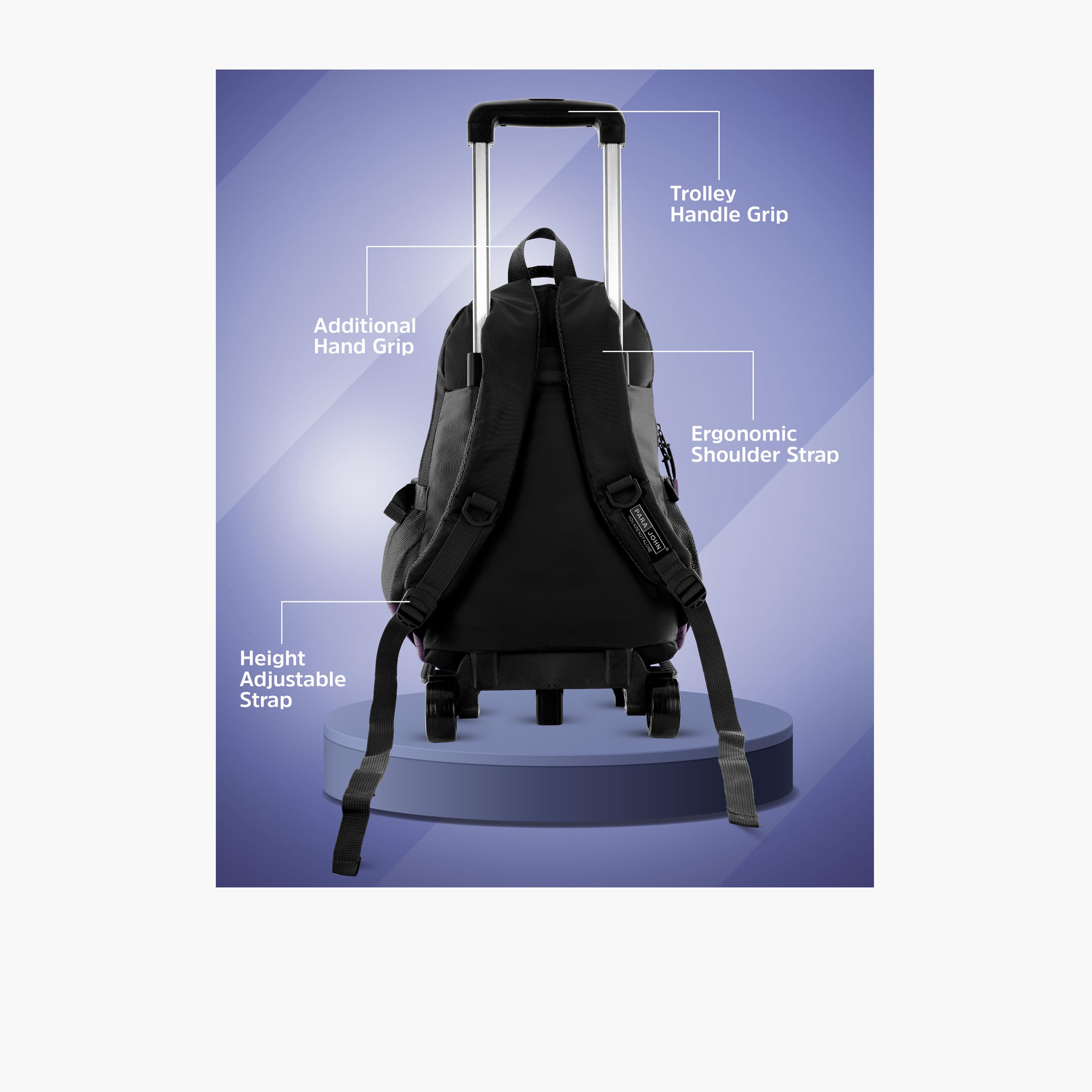 بارا جون - شنطة بوليستر بعجلات 28 لتر | 18 إنش، حزام قابل للتعديل | PJTRBP6720A18V-school-bagsandbackpacks-trolleybags-image-5