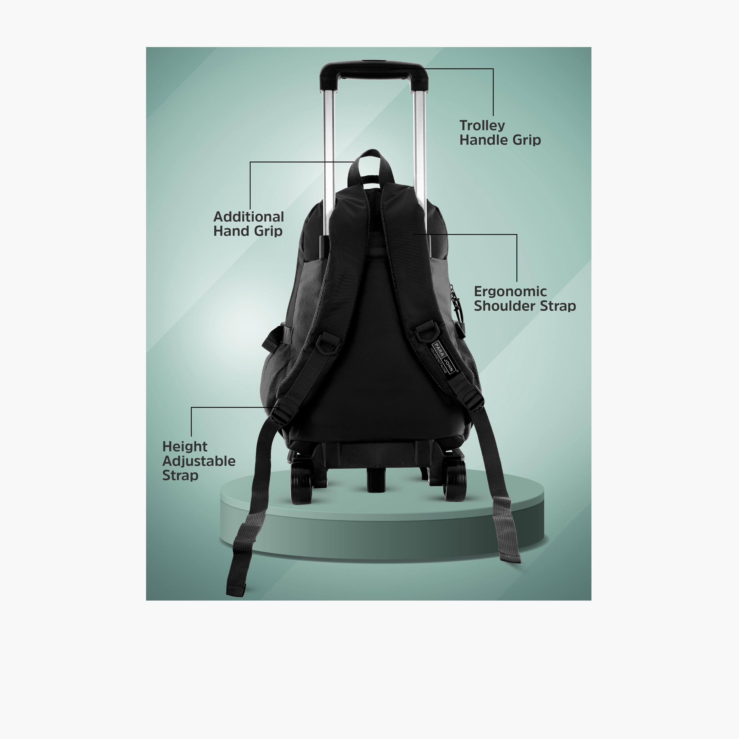 بارا جون - شنطة بوليستر بعجلات 32 لتر | 20 إنش، حزام قابل للتعديل | PJTRBP6720A20C-school-bagsandbackpacks-trolleybags-image-3
