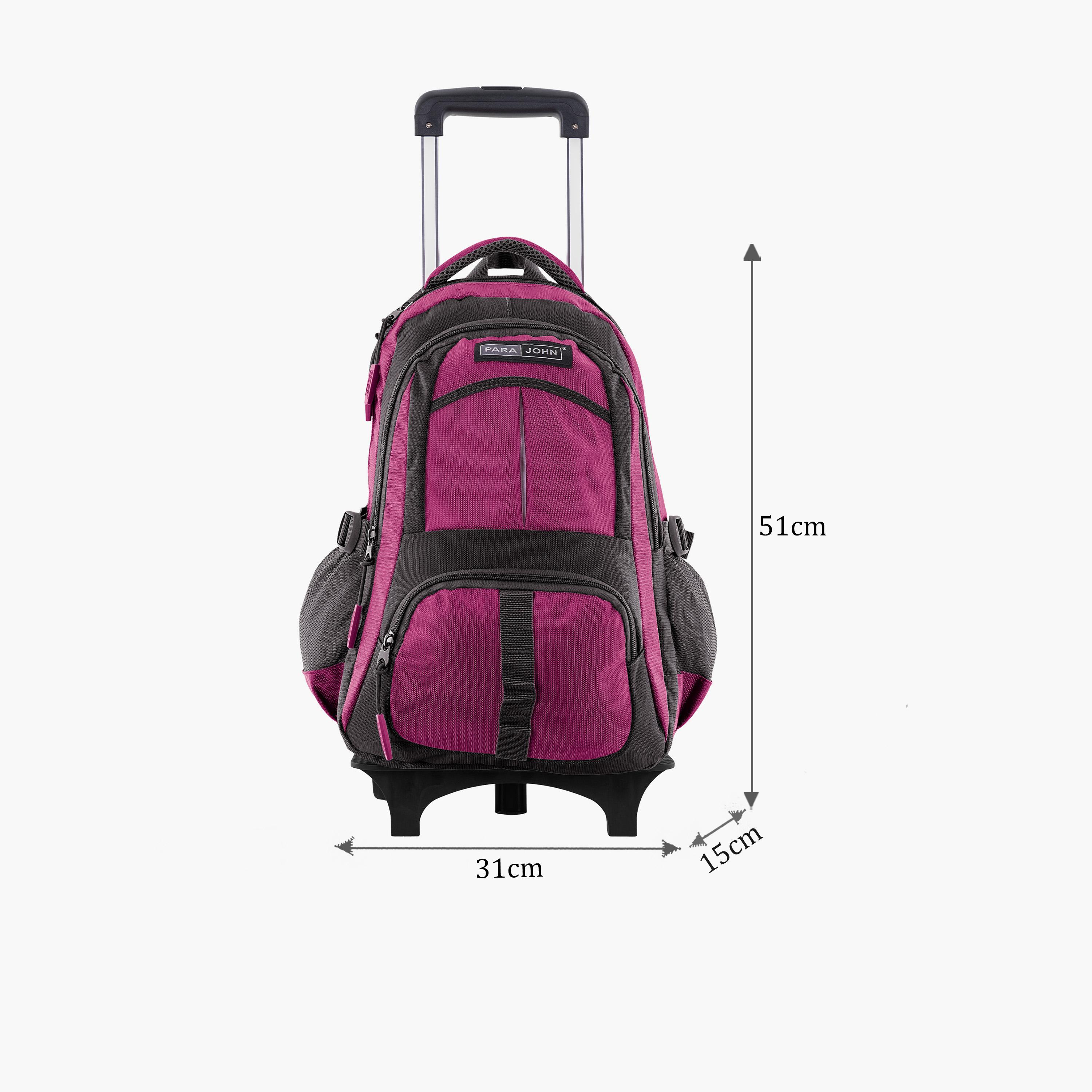 Para John 32 L | 20 Inches Trolley Bag, Polyester, Adjustable Strap | PJTRBP6720A20P-school-bagsandbackpacks-trolleybags-image-2