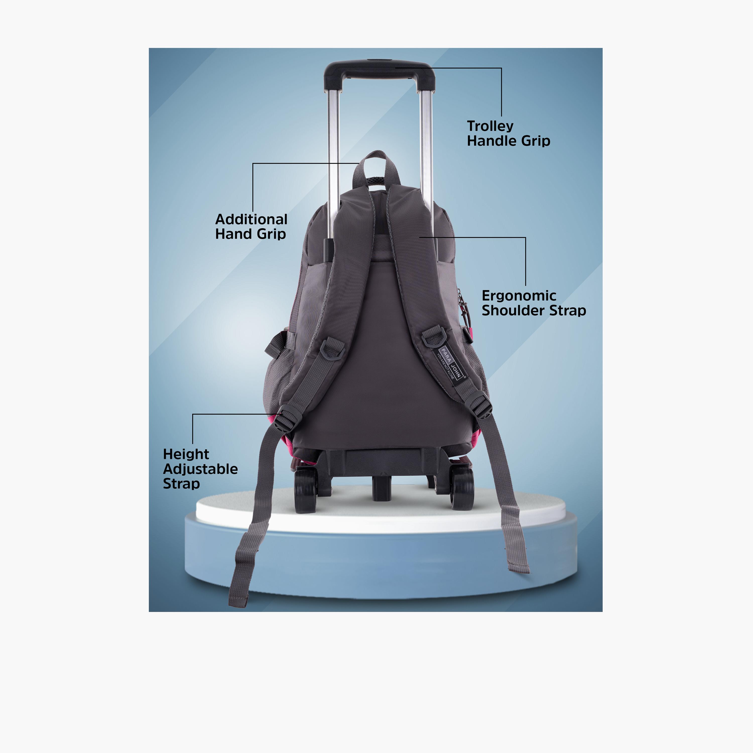 بارا جون - شنطة بوليستر بعجلات 32 لتر | 20 إنش، حزام قابل للتعديل | PJTRBP6720A20P-school-bagsandbackpacks-trolleybags-image-4