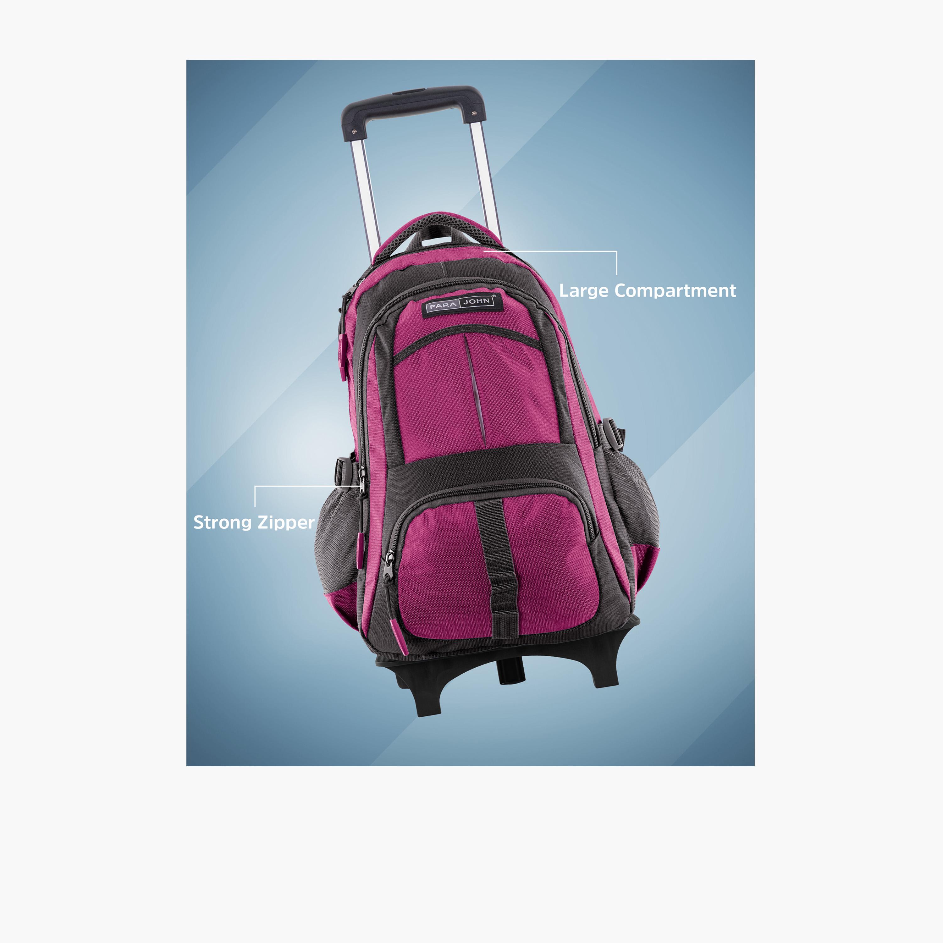 Para John 32 L | 20 Inches Trolley Bag, Polyester, Adjustable Strap | PJTRBP6720A20P-school-bagsandbackpacks-trolleybags-image-5