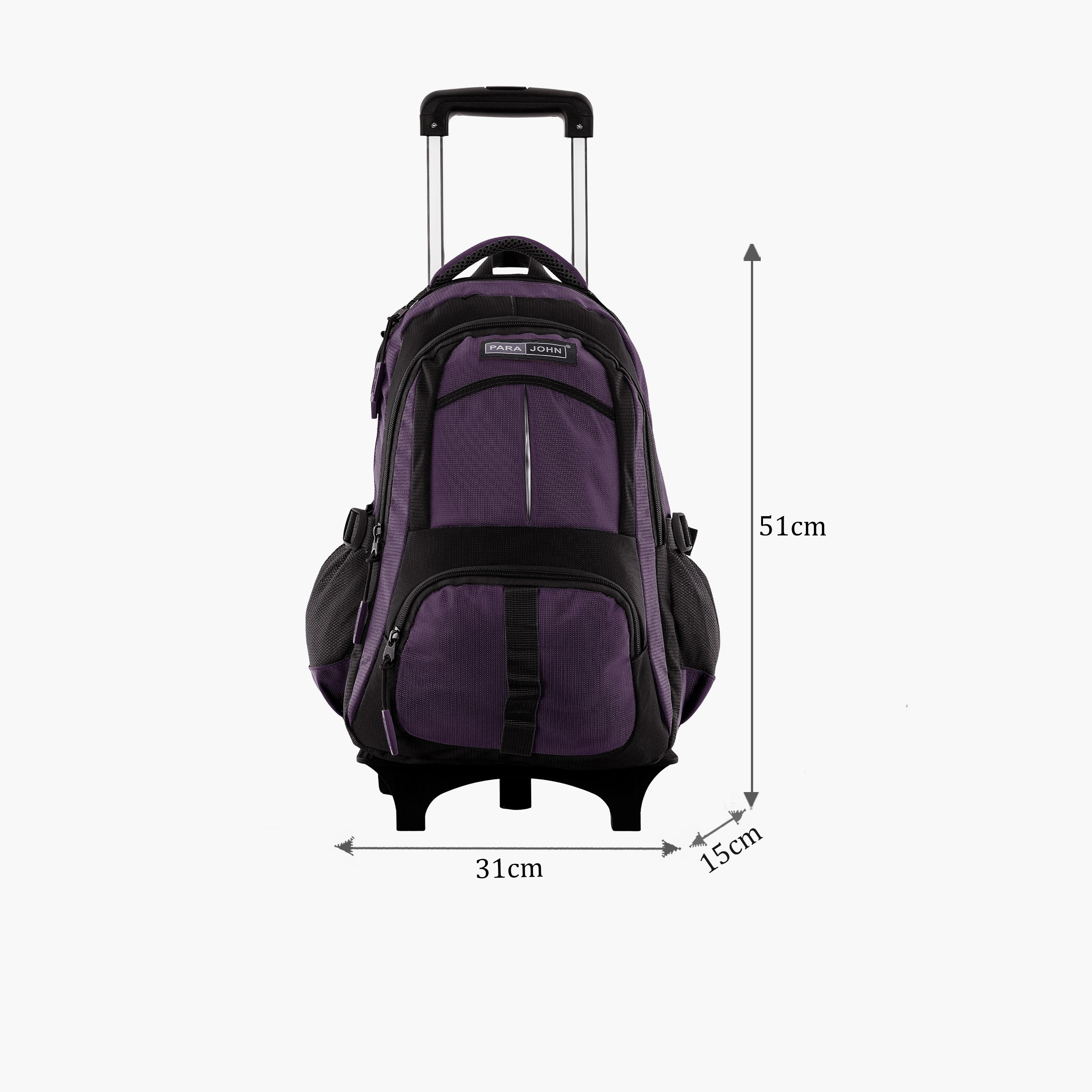 Para John 32 L | 20 Inches Trolley Bag, Polyester, Adjustable Strap | PJTRBP6720A20V-school-bagsandbackpacks-trolleybags-image-2