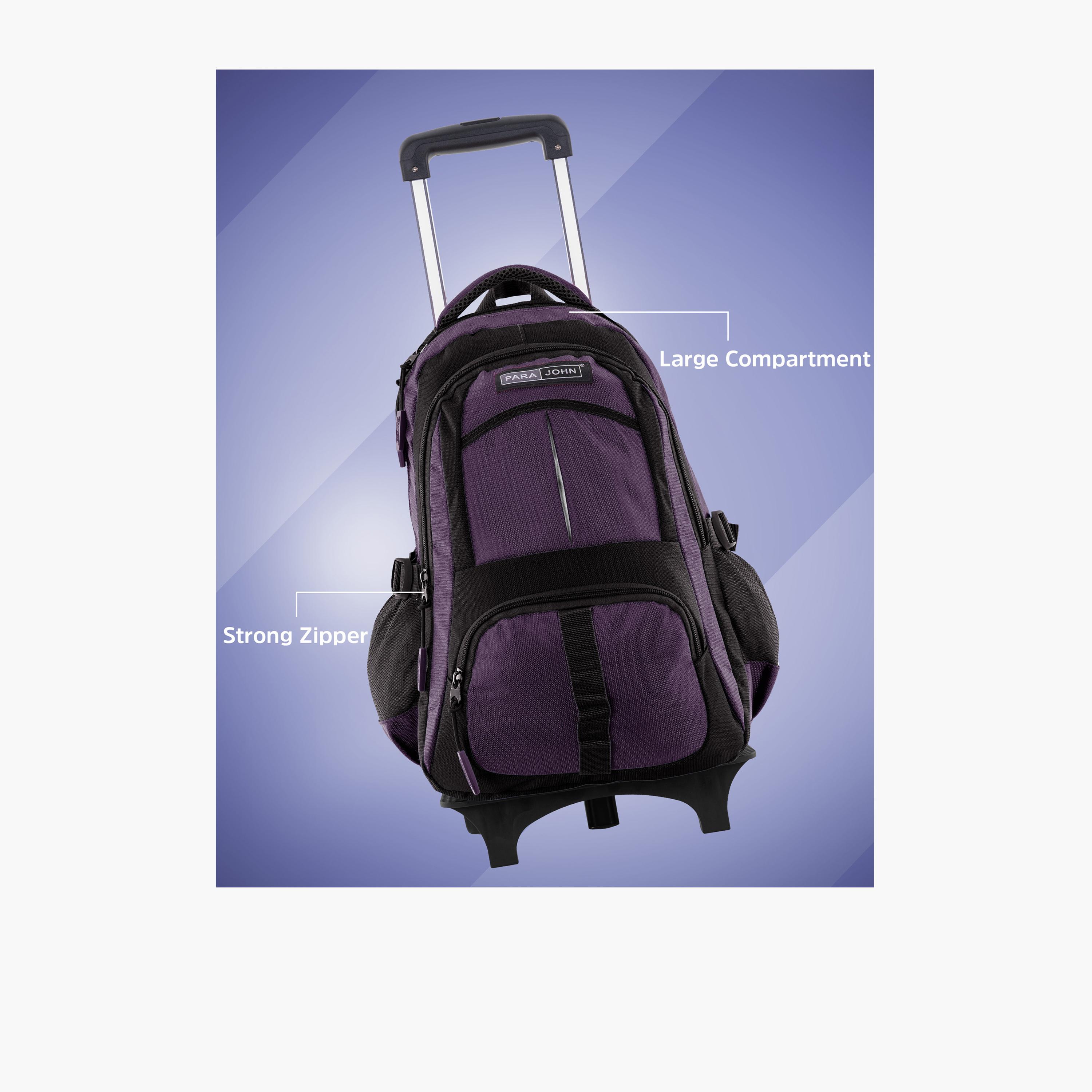 Para John 32 L | 20 Inches Trolley Bag, Polyester, Adjustable Strap | PJTRBP6720A20V-school-bagsandbackpacks-trolleybags-image-4