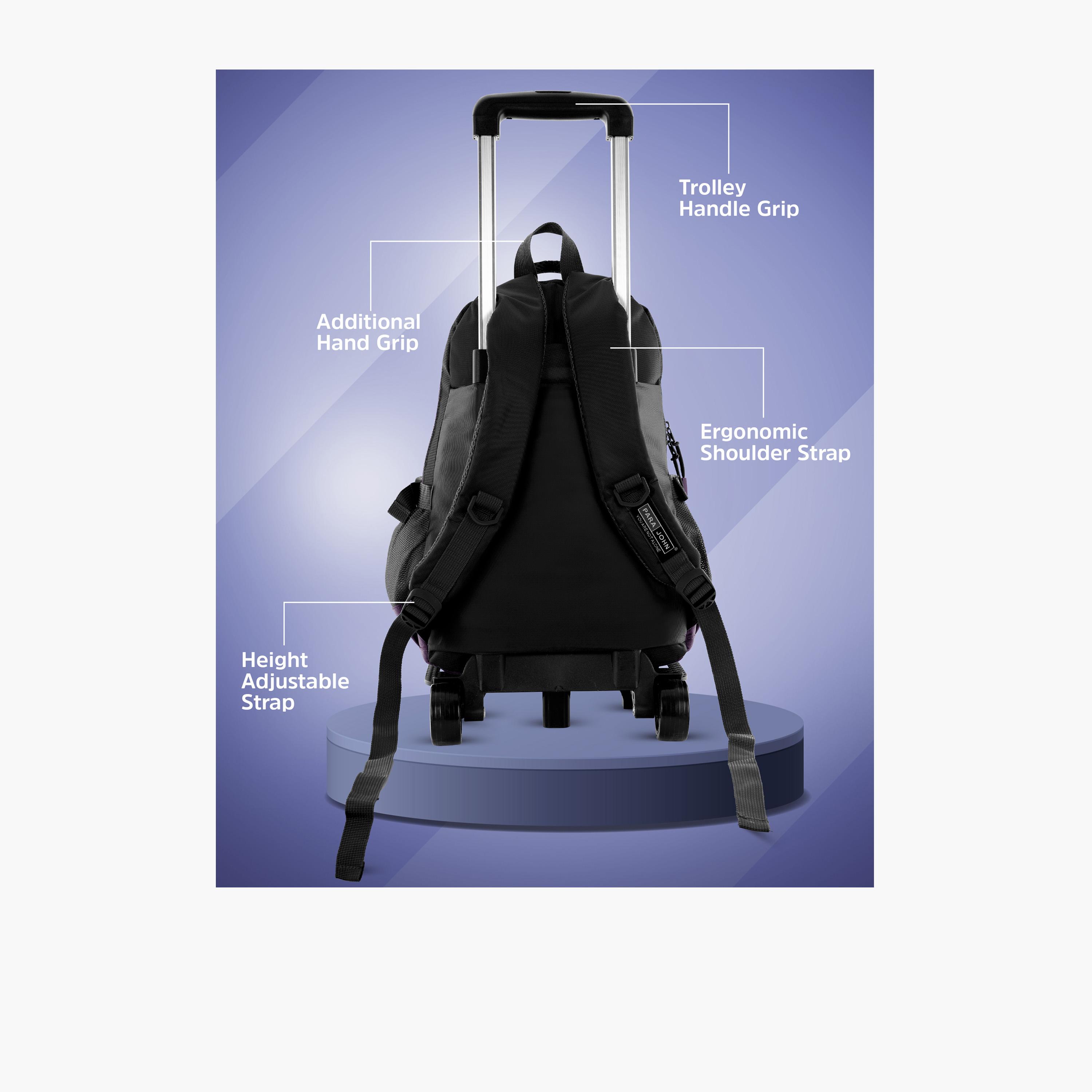 Para John 32 L | 20 Inches Trolley Bag, Polyester, Adjustable Strap | PJTRBP6720A20V-school-bagsandbackpacks-trolleybags-image-5
