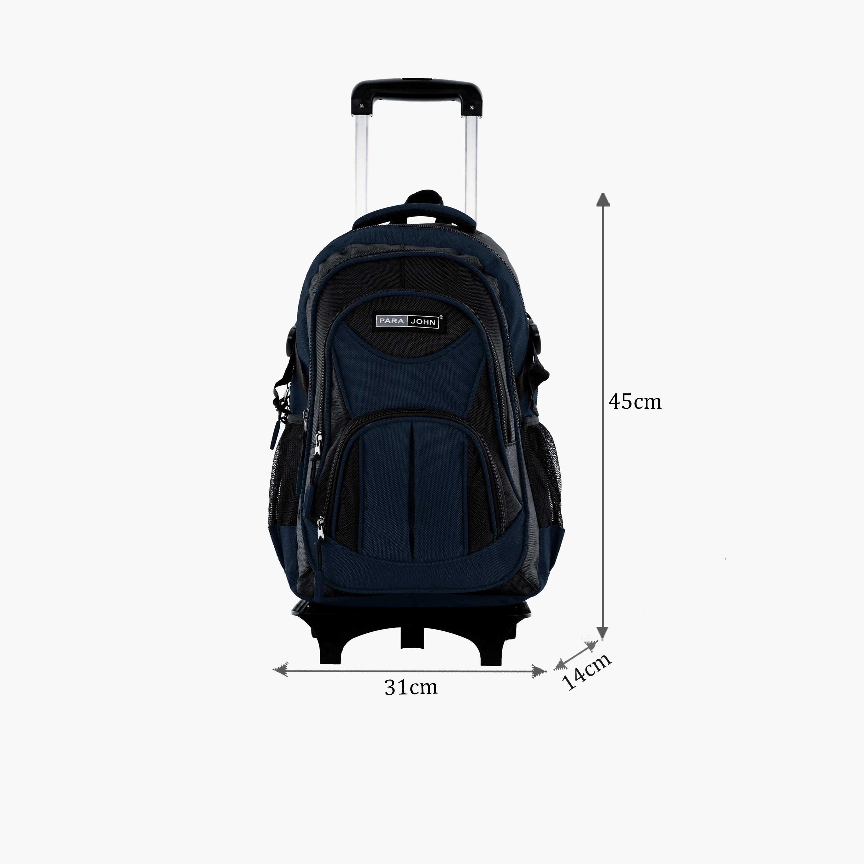 Para John 28 L | 18 Inches Trolley Bag, Polyester, Adjustable Strap | PJTRBP6722-school-bagsandbackpacks-trolleybags-image-2
