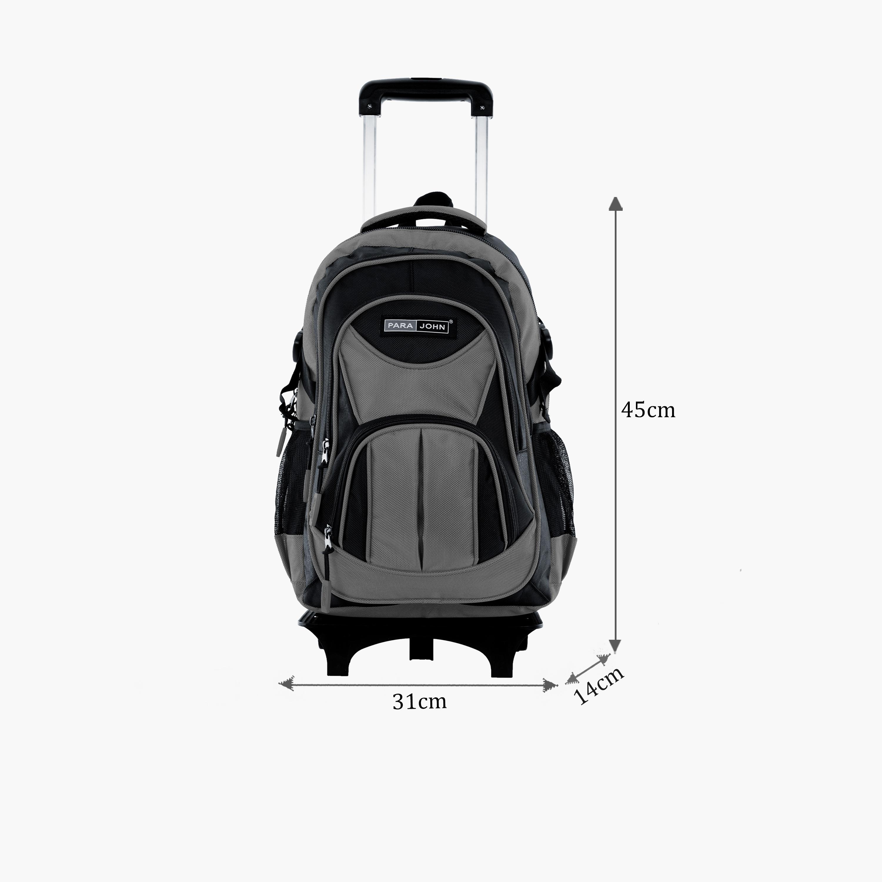 Para John 28 L | 18 Inches Trolley Bag, Polyester, Adjustable Strap | PJTRBP6722-school-bagsandbackpacks-trolleybags-image-7