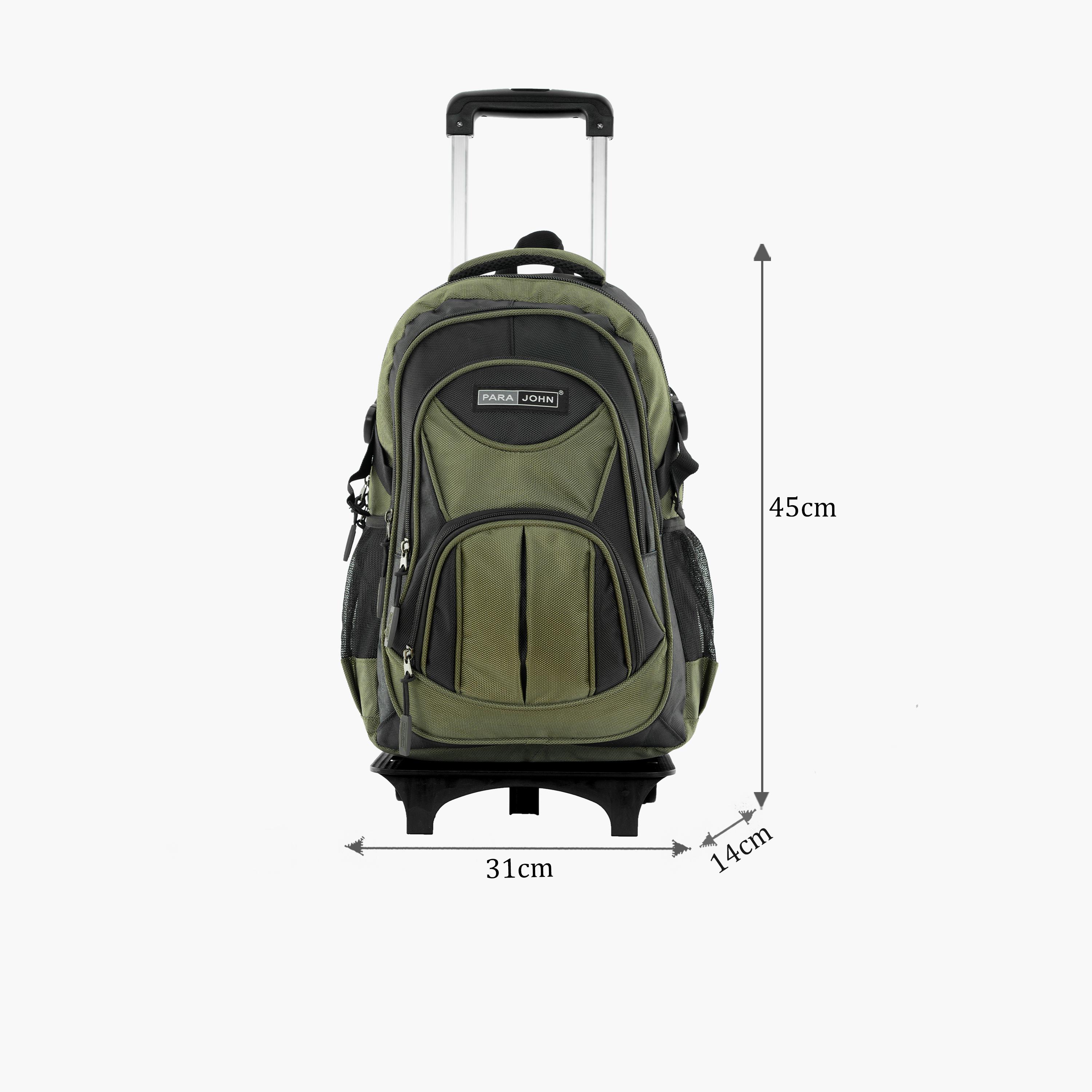 Para John 28 L | 18 Inches Trolley Bag, Polyester, Adjustable Strap | PJTRBP6722-school-bagsandbackpacks-trolleybags-image-2