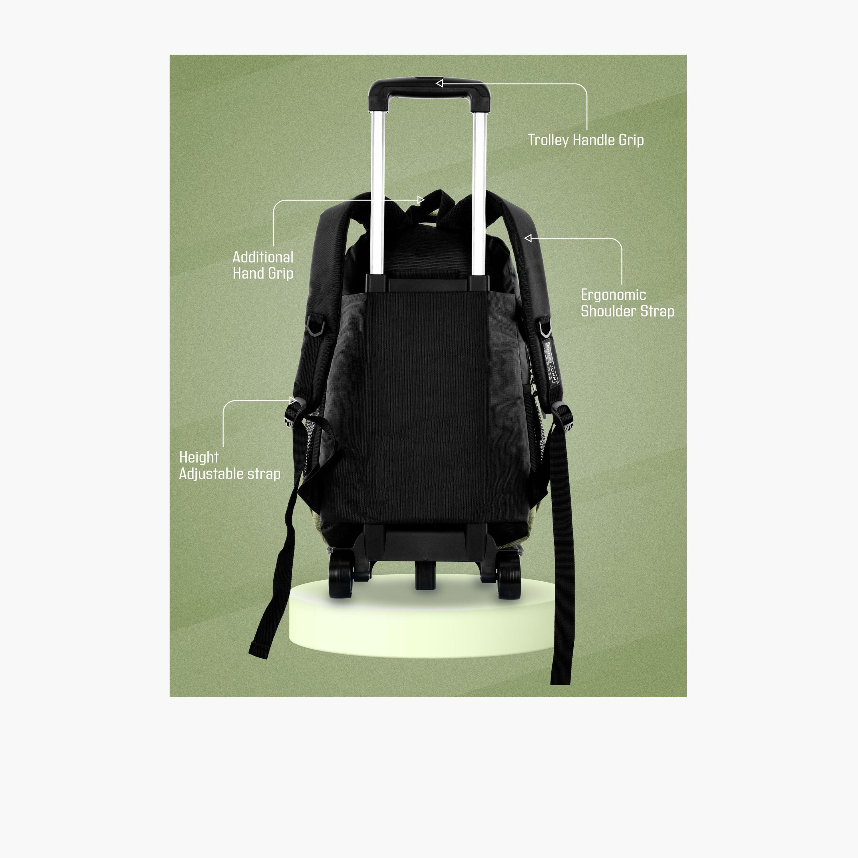 Para John 28 L | 18 Inches Trolley Bag, Polyester, Adjustable Strap | PJTRBP6722-school-bagsandbackpacks-trolleybags-image-13