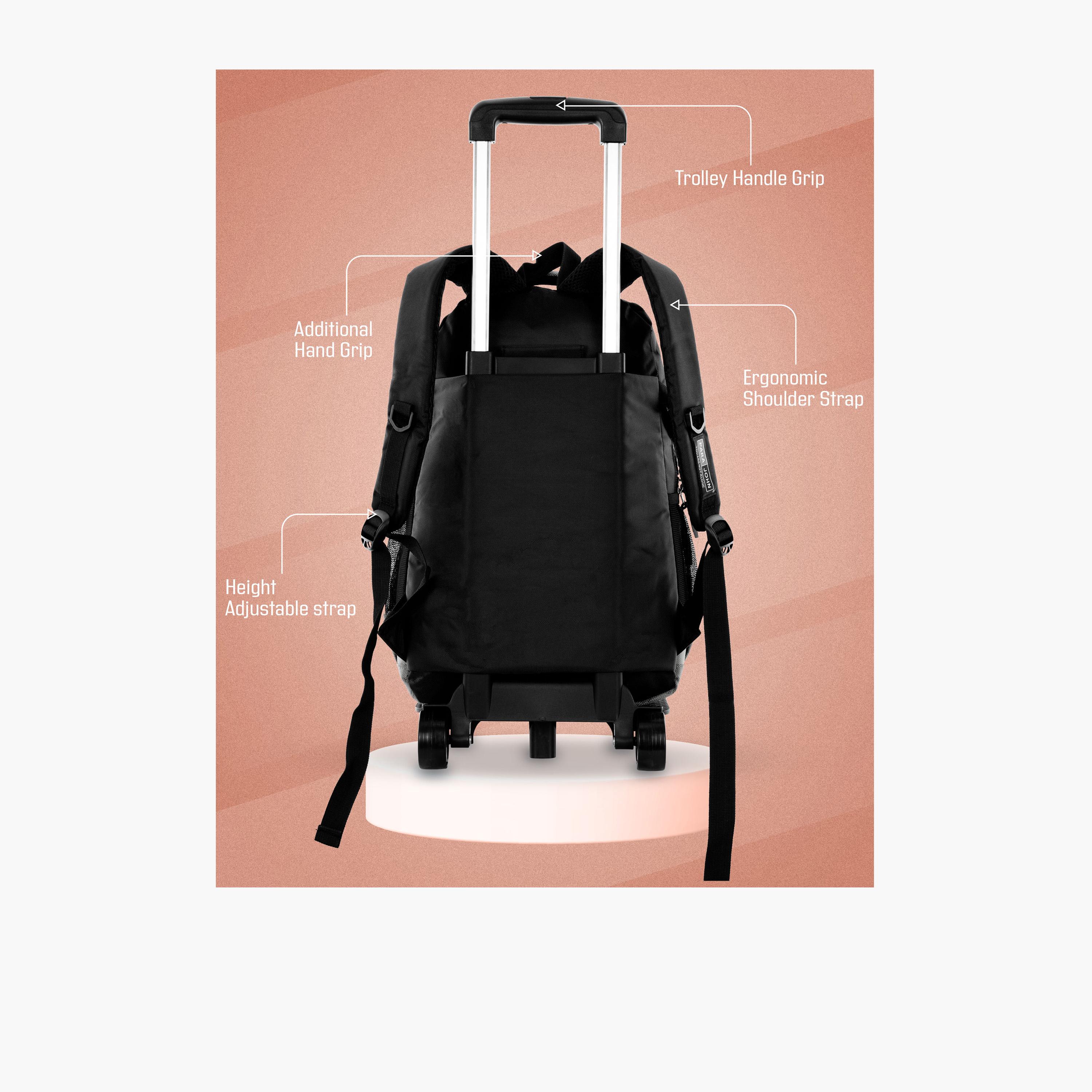 Para John 32 L | 20 Inches Trolley Bag, Polyester, Adjustable Strap | PJTRBP6722A20C-school-bagsandbackpacks-trolleybags-image-4