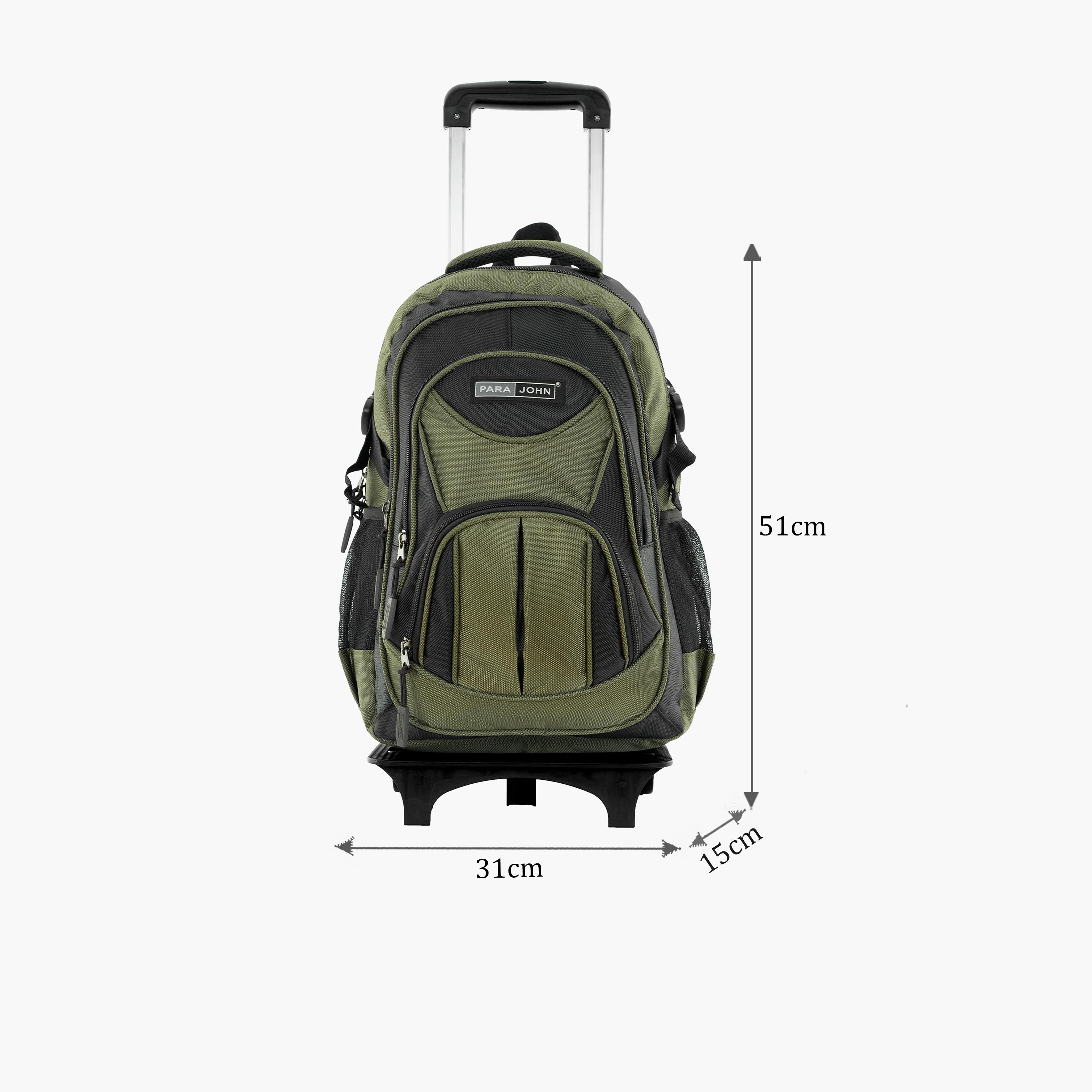 Para John 32 L | 20 Inches Trolley Bag, Polyester, Adjustable Strap | PJTRBP6722A20G-school-bagsandbackpacks-trolleybags-image-2