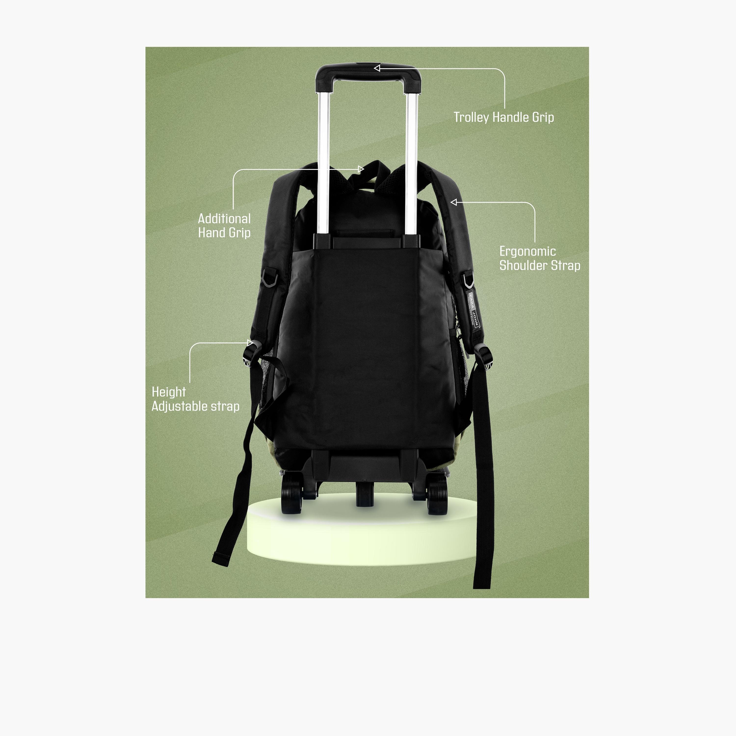 بارا جون - شنطة بوليستر بعجلات 32 لتر | 20 إنش، حزام قابل للتعديل | PJTRBP6722A20G-school-bagsandbackpacks-trolleybags-image-3